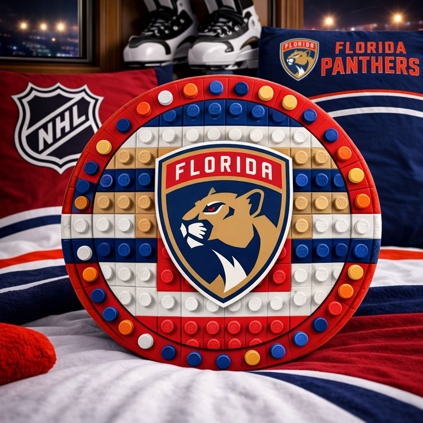 FLO x NHL Hockey Logo Plush Pillow NAK NHT