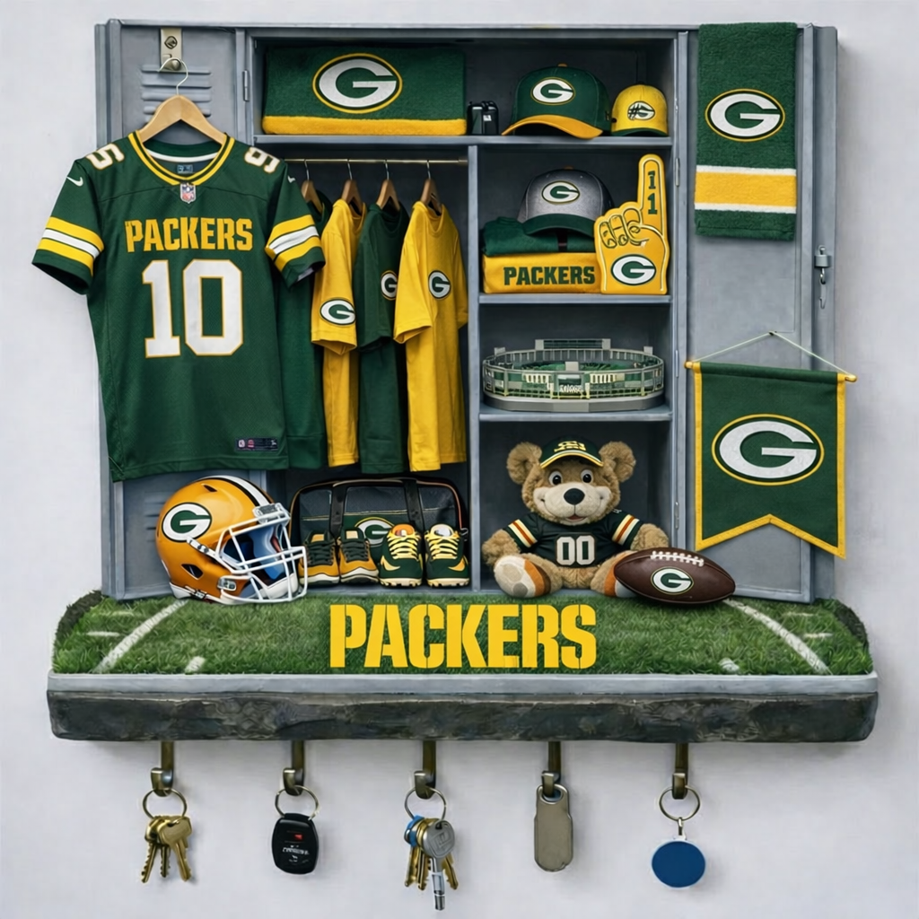 GBP x NFL Changing Room Personalized 3D Visual Effect Acrylic Key Holder DDT NTL