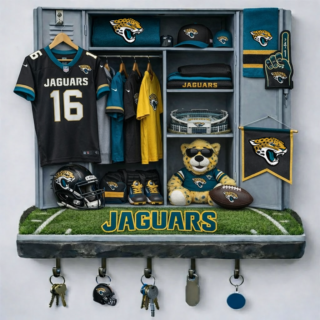 JJ x NFL Changing Room Personalized 3D Visual Effect Acrylic Key Holder DDT NTL