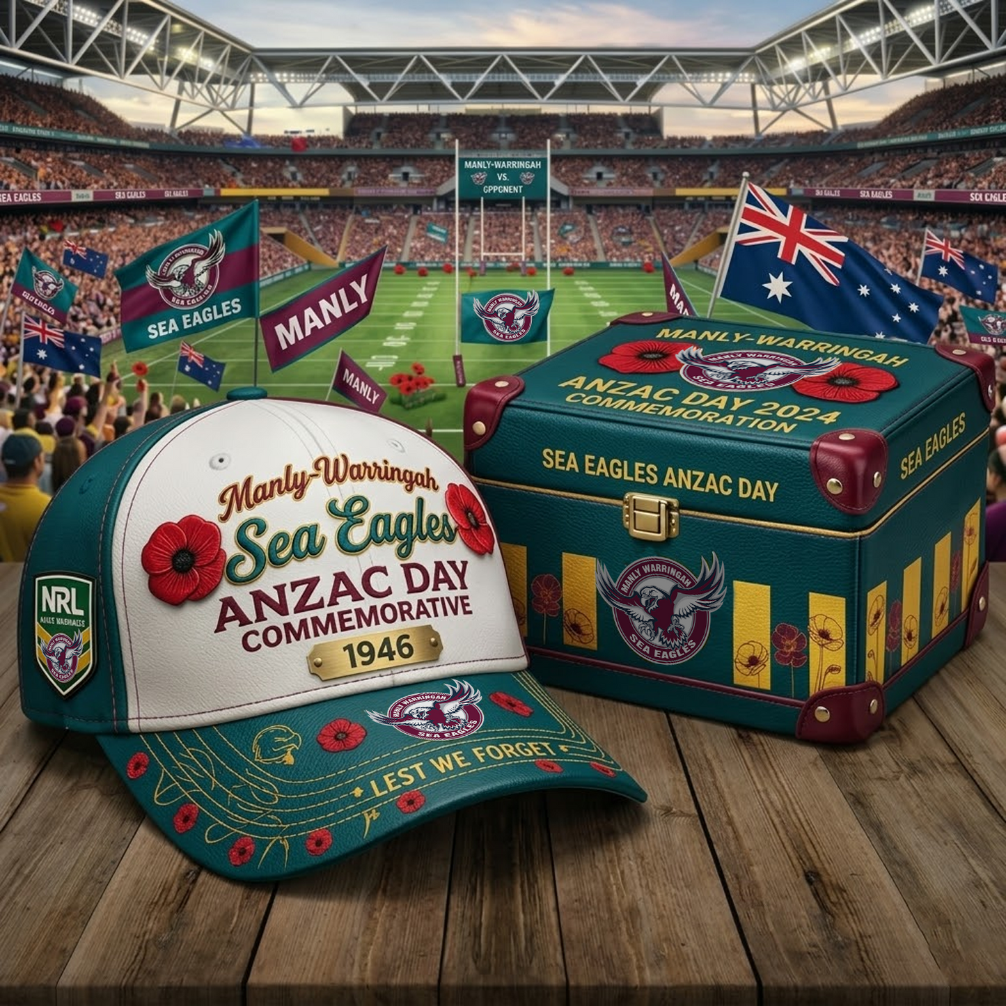 MAN x NRL ANZAC Day Commemorative Cap NAK NHT