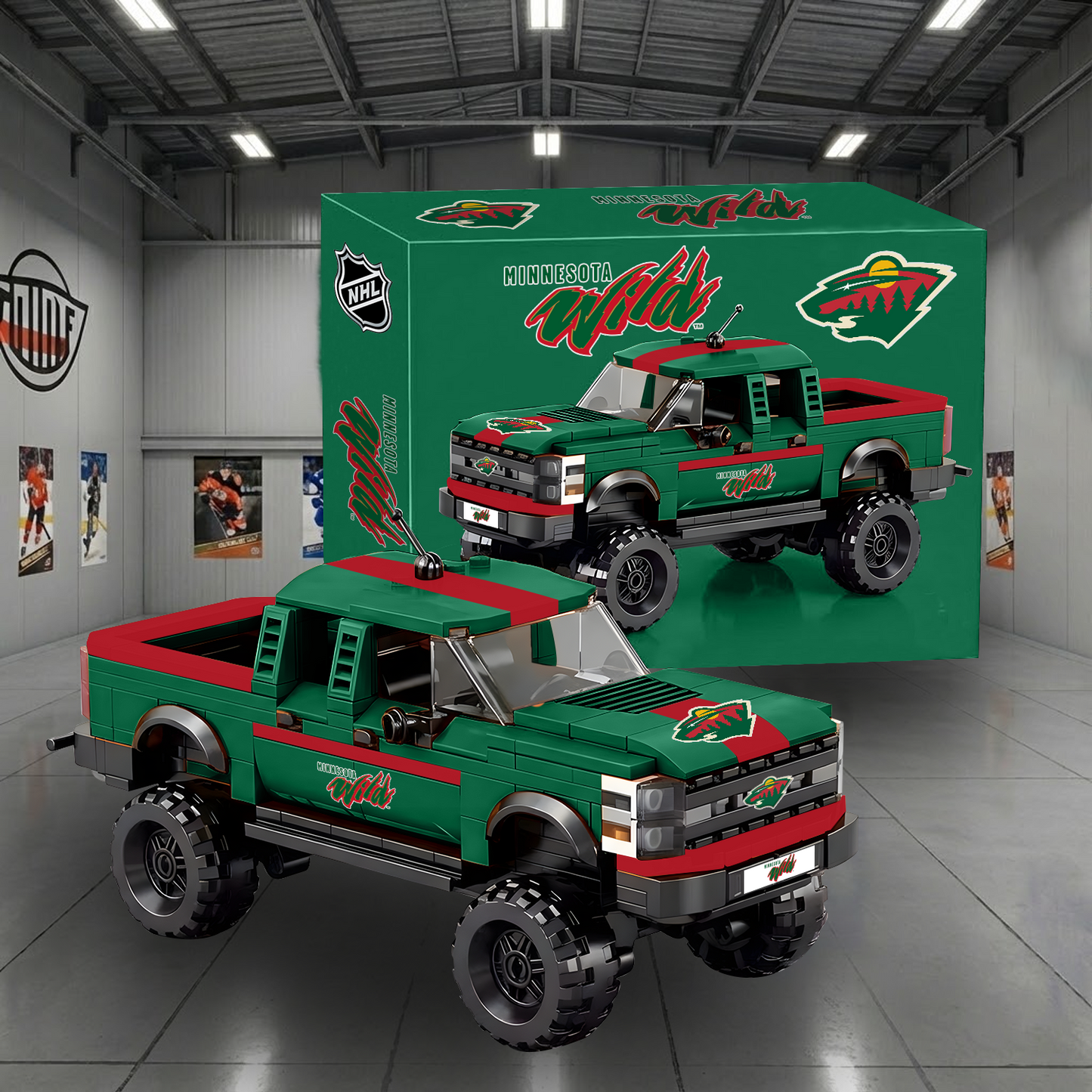 MIN X NHL Raptor pickup truck building block set NAK NHT