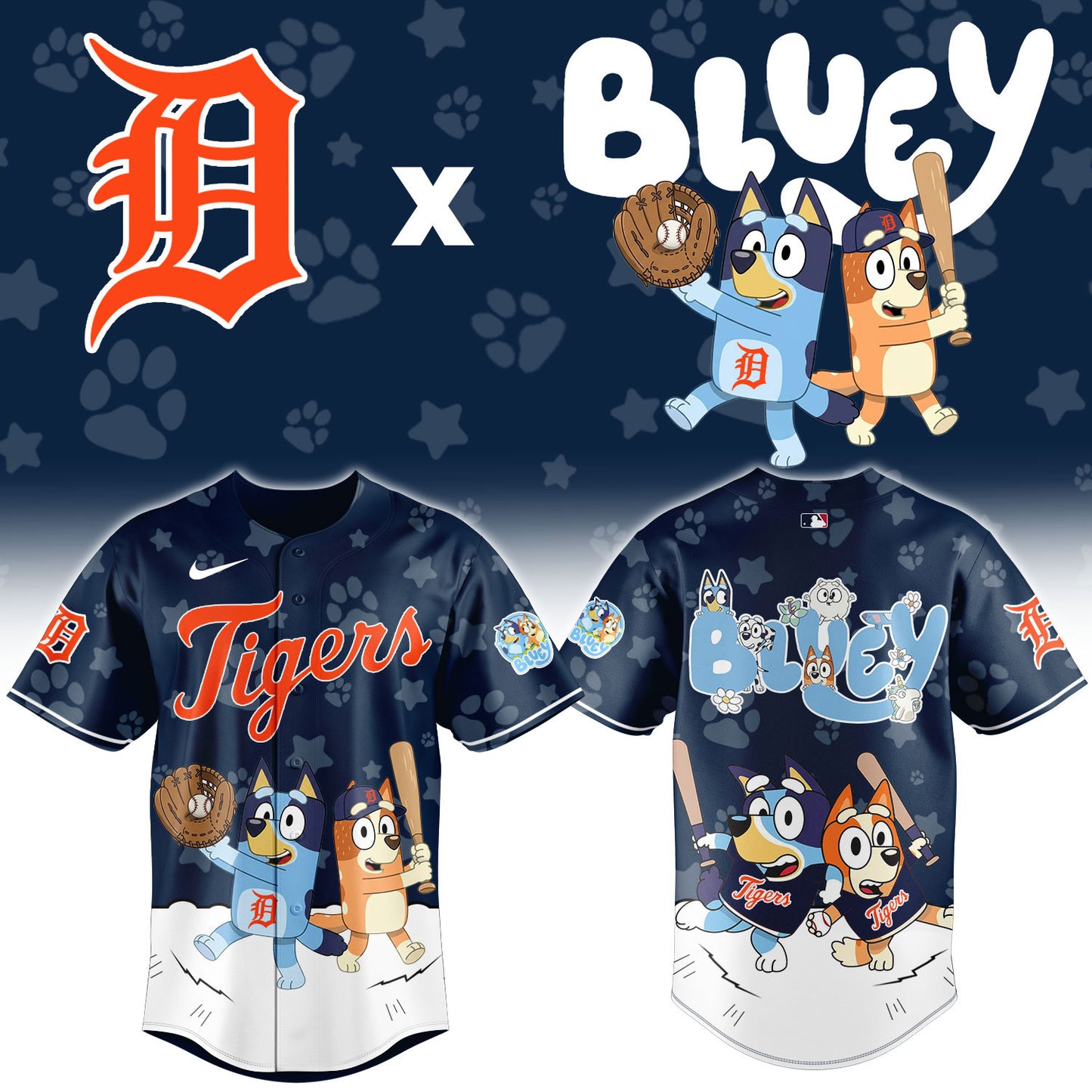 MLB x DET Bluey Baseball Jersey HLP HLPHUONG