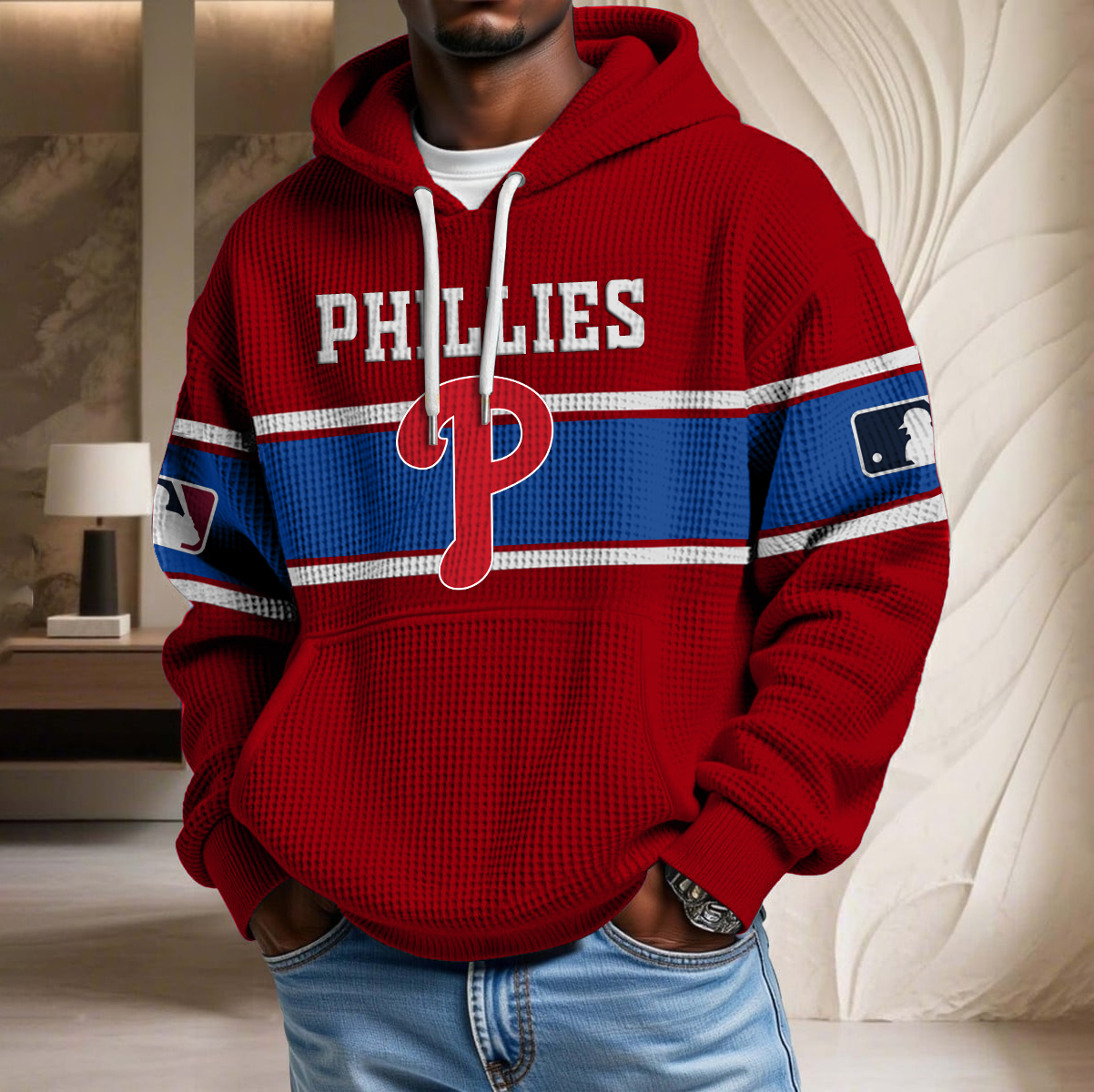 MLB x PHI Waffle Hoodie HLP HLPHUONG