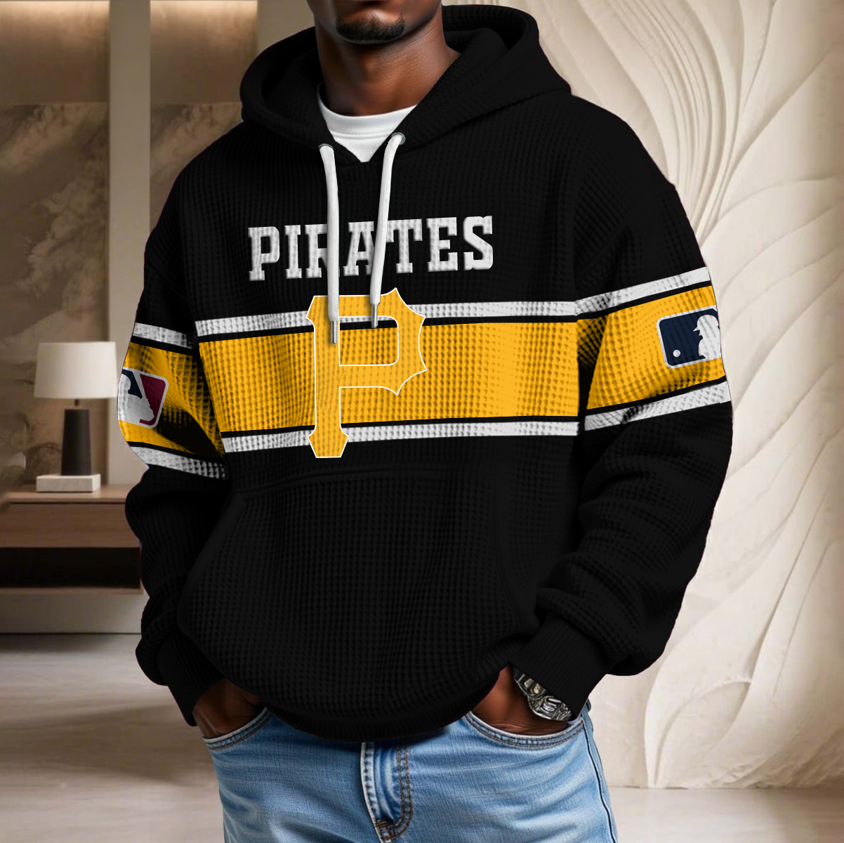 MLB x PIT Waffle Hoodie HLP HLPHUONG