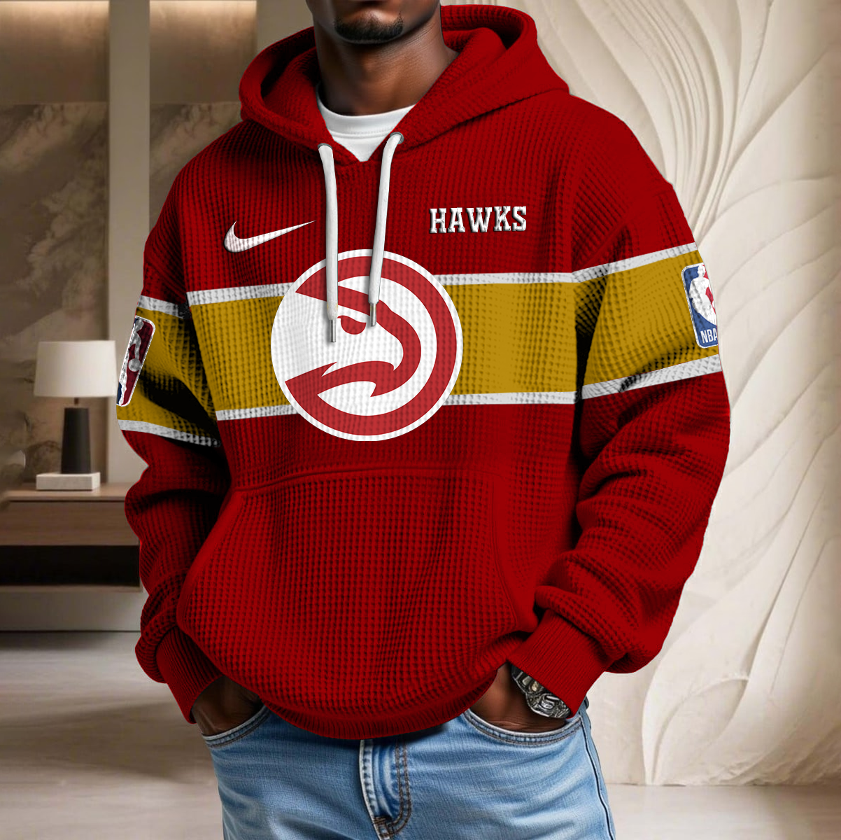 NBA x ATL Basketball Waffle Hoodie HLP HLPHUONG