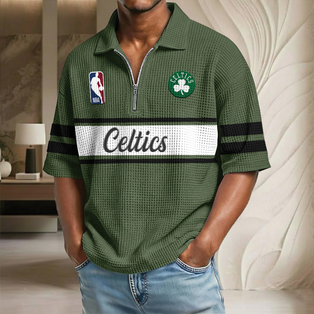NBA x BC Basketball Waffle Half-Zip Polo Shirt HLP HLPHUONG