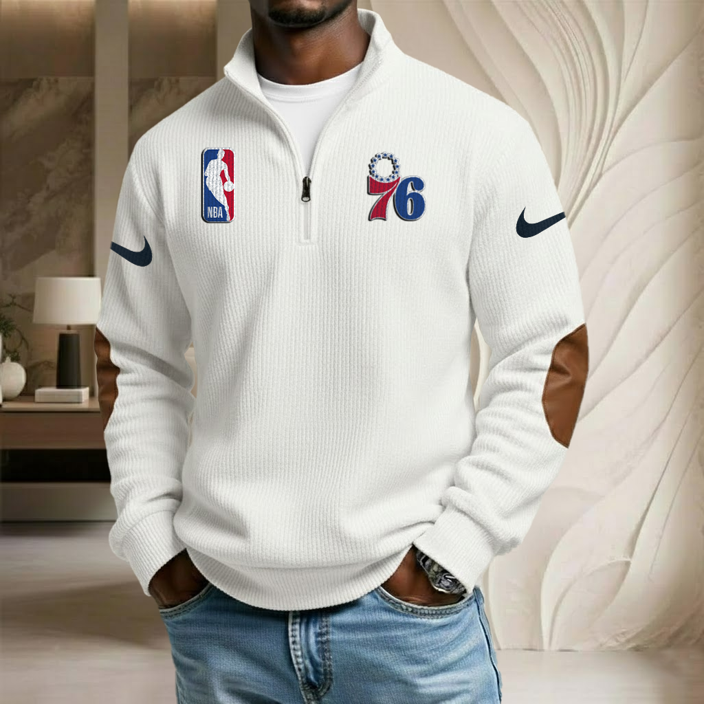 NBA x PHI Sport Team Stand Collar Half-zip Sweatshirt HLP HLPHUONG