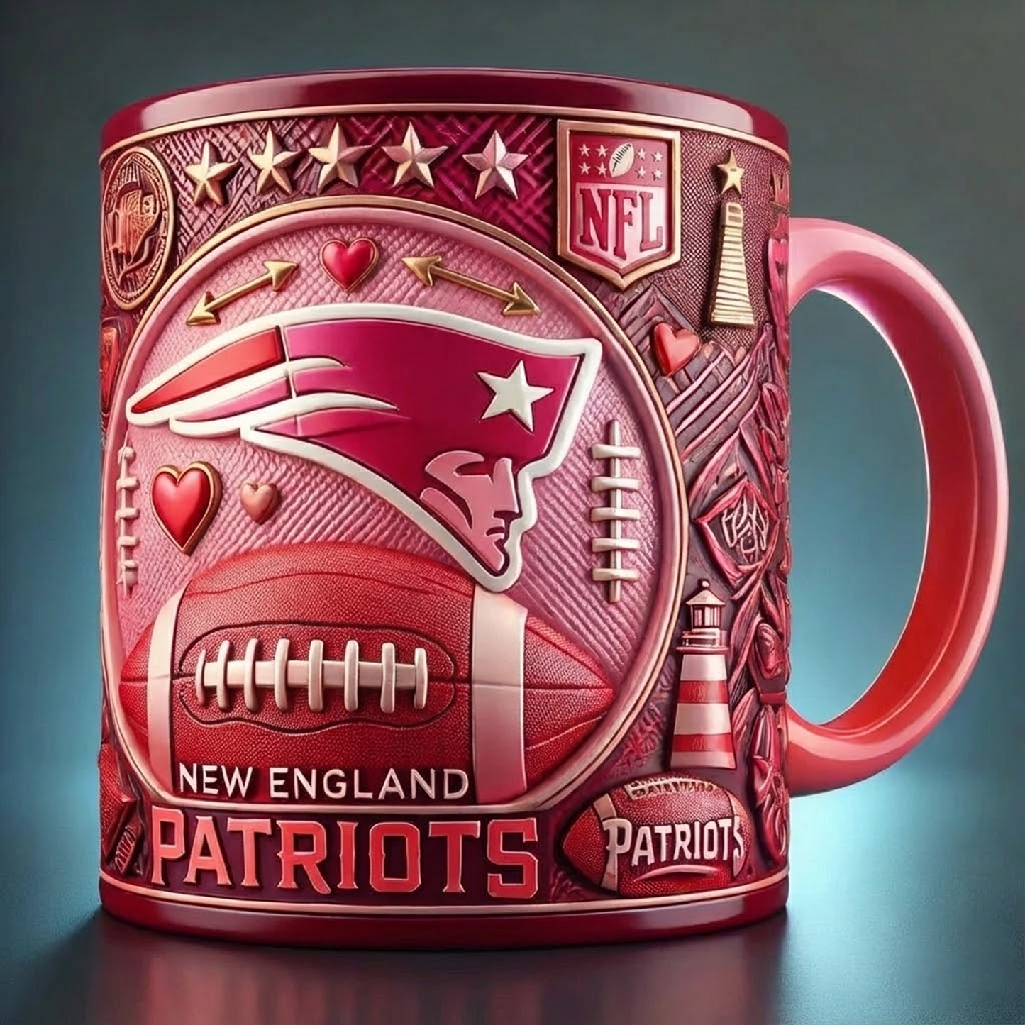 NE X NFL Love Season Mug - Valentine 2026 NAK NHT