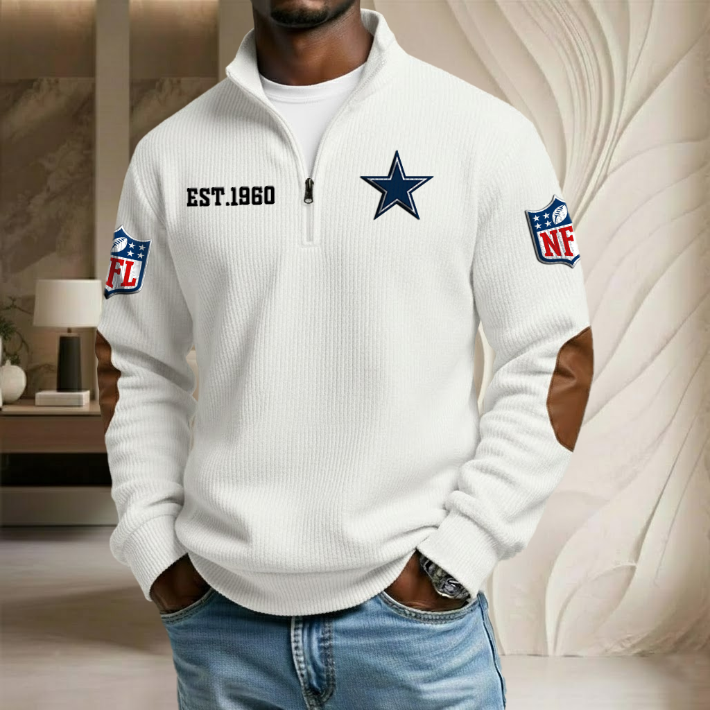 NFL x DAL EST Stand Collar Half-zip Sweatshirt HLP HLPHUONG