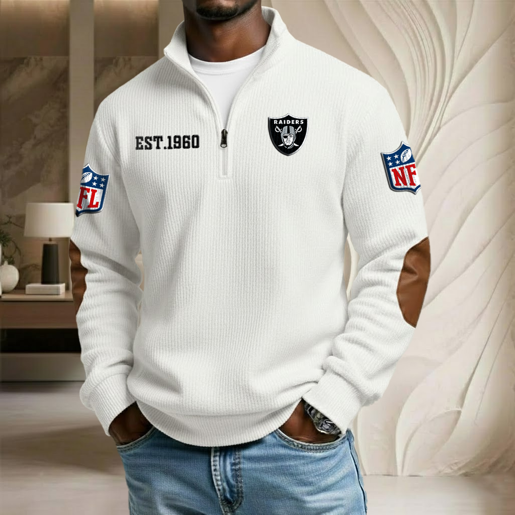NFL x LV EST Stand Collar Half-zip Sweatshirt HLP HLPHUONG