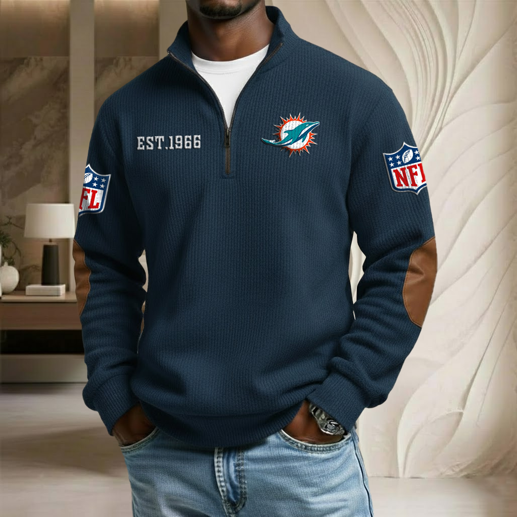 NFL x MIA EST Stand Collar Half-zip Sweatshirt HLP HLPHUONG