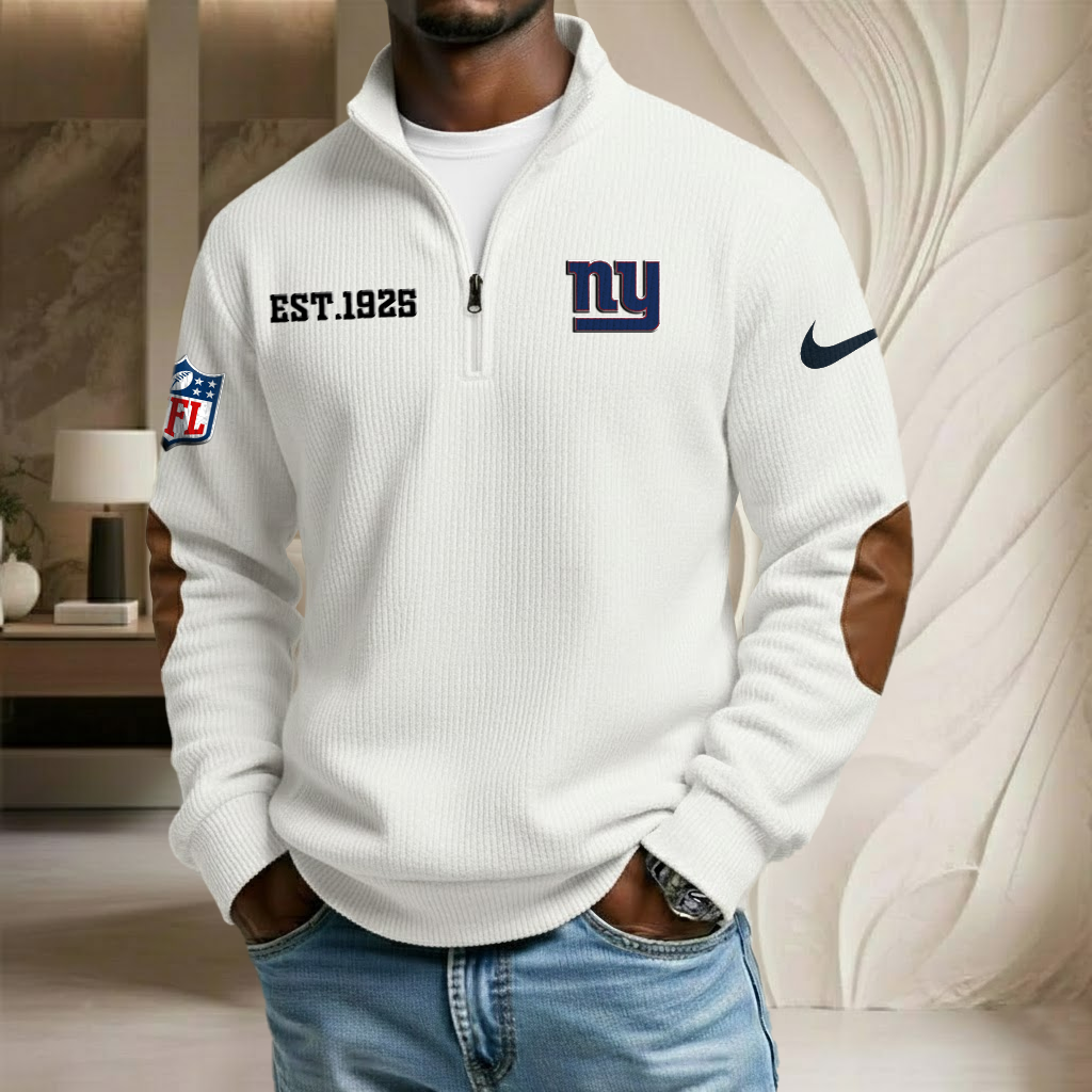 NFL x NYG EST Year Stand Collar Half-zip Sweatshirt HLP HLPHUONG