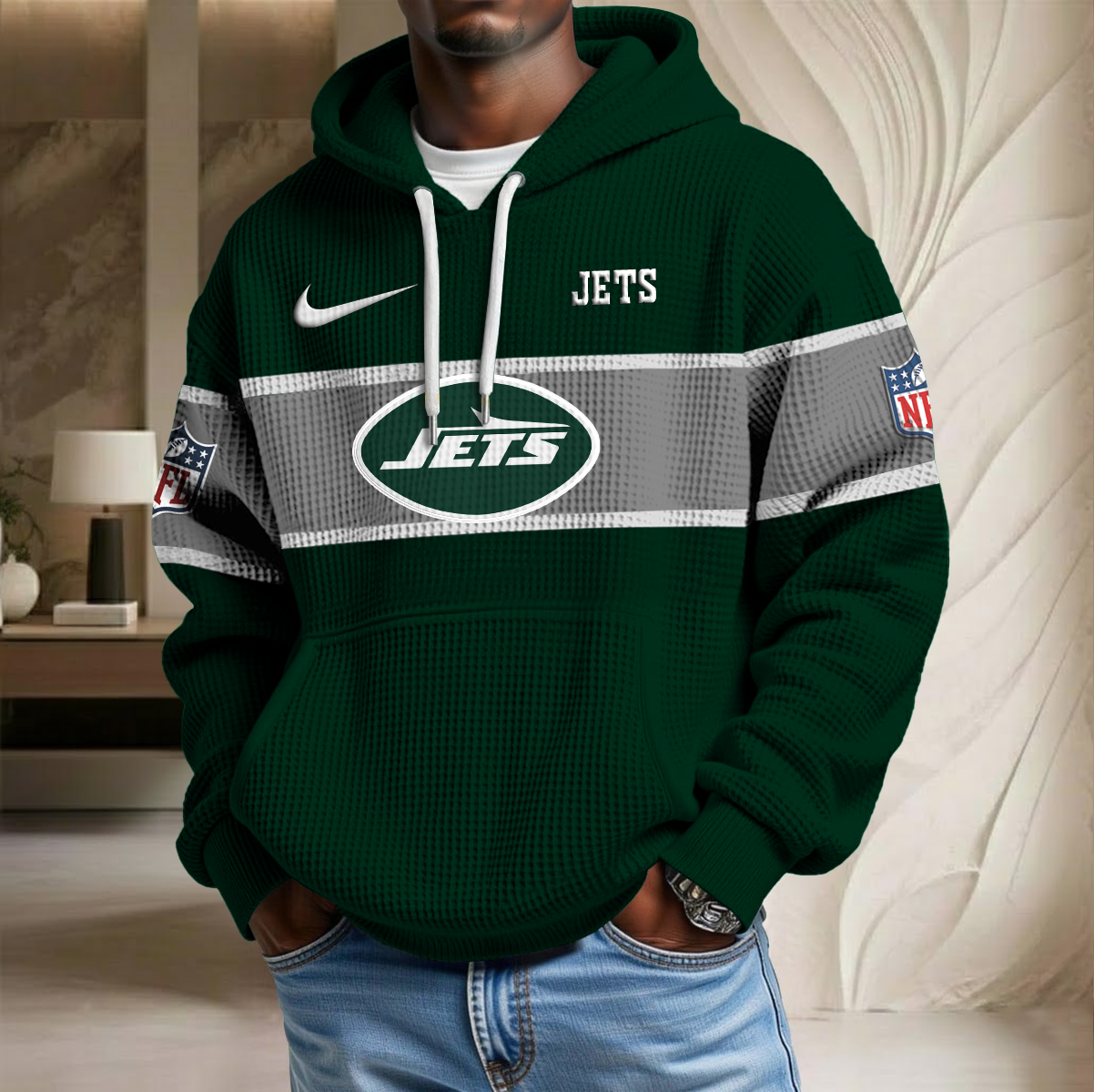 NFL x NYJ Team Waffle Hoodie HLP HLPHUONG