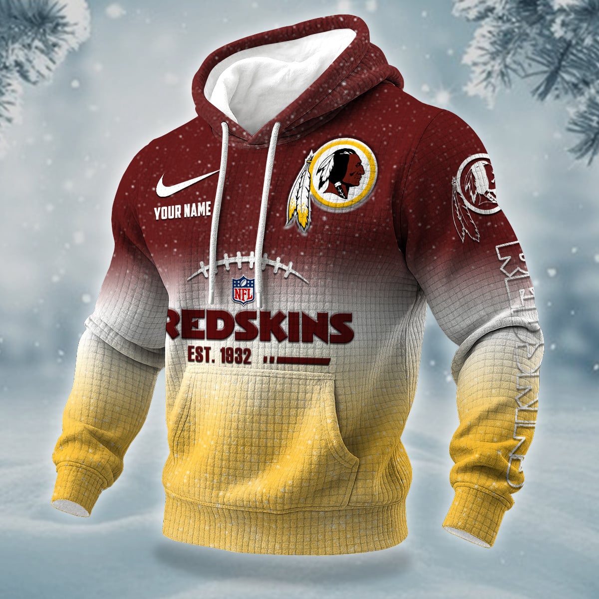 NFL x RED Personalized Name Waffle Hoodie HLP HLPHUONG