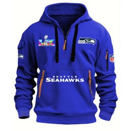 NFL x SEA SB Champion Half Zipper Hoodie HLP HLPHUONG