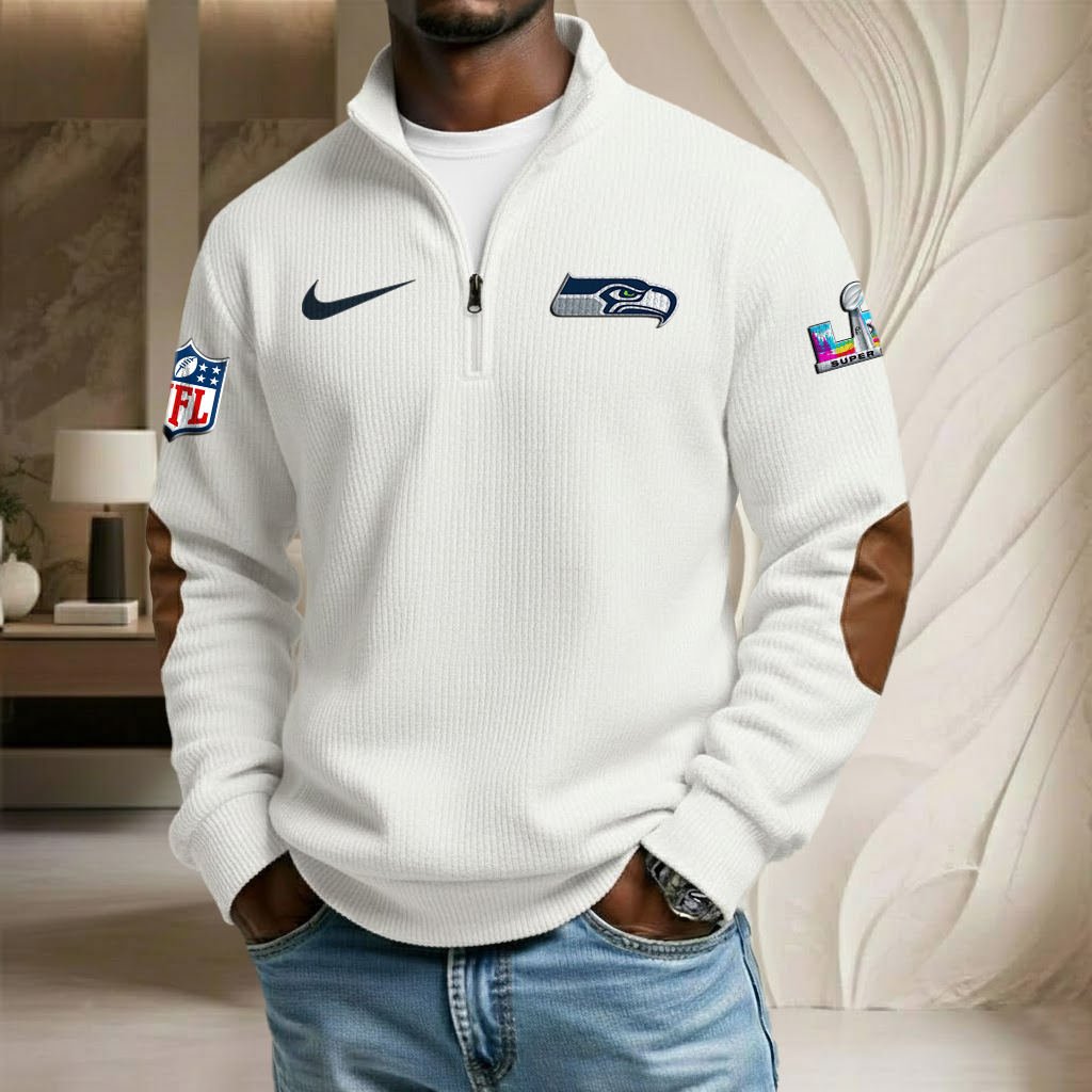 NFL x SEA SB V3 Stand Collar Half-zip Sweatshirt HLP HLPHUONG