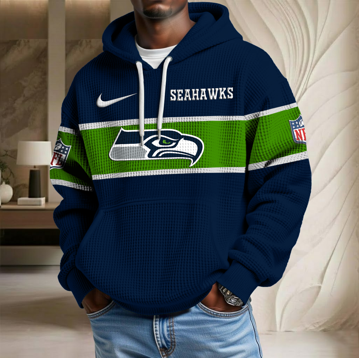 NFL x SEA Team Waffle Hoodie HLP HLPHUONG