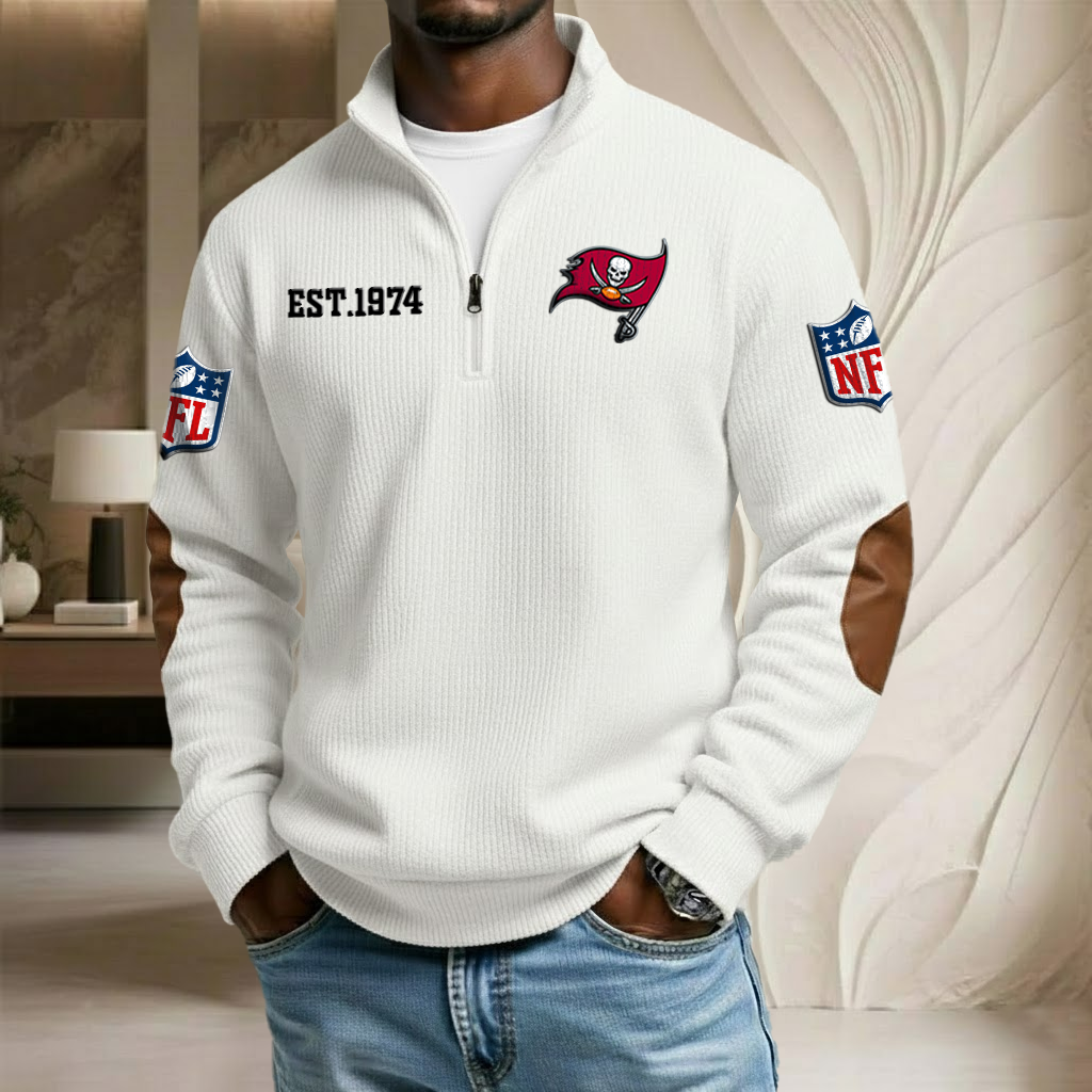 NFL x TB EST Stand Collar Half-zip Sweatshirt HLP HLPHUONG