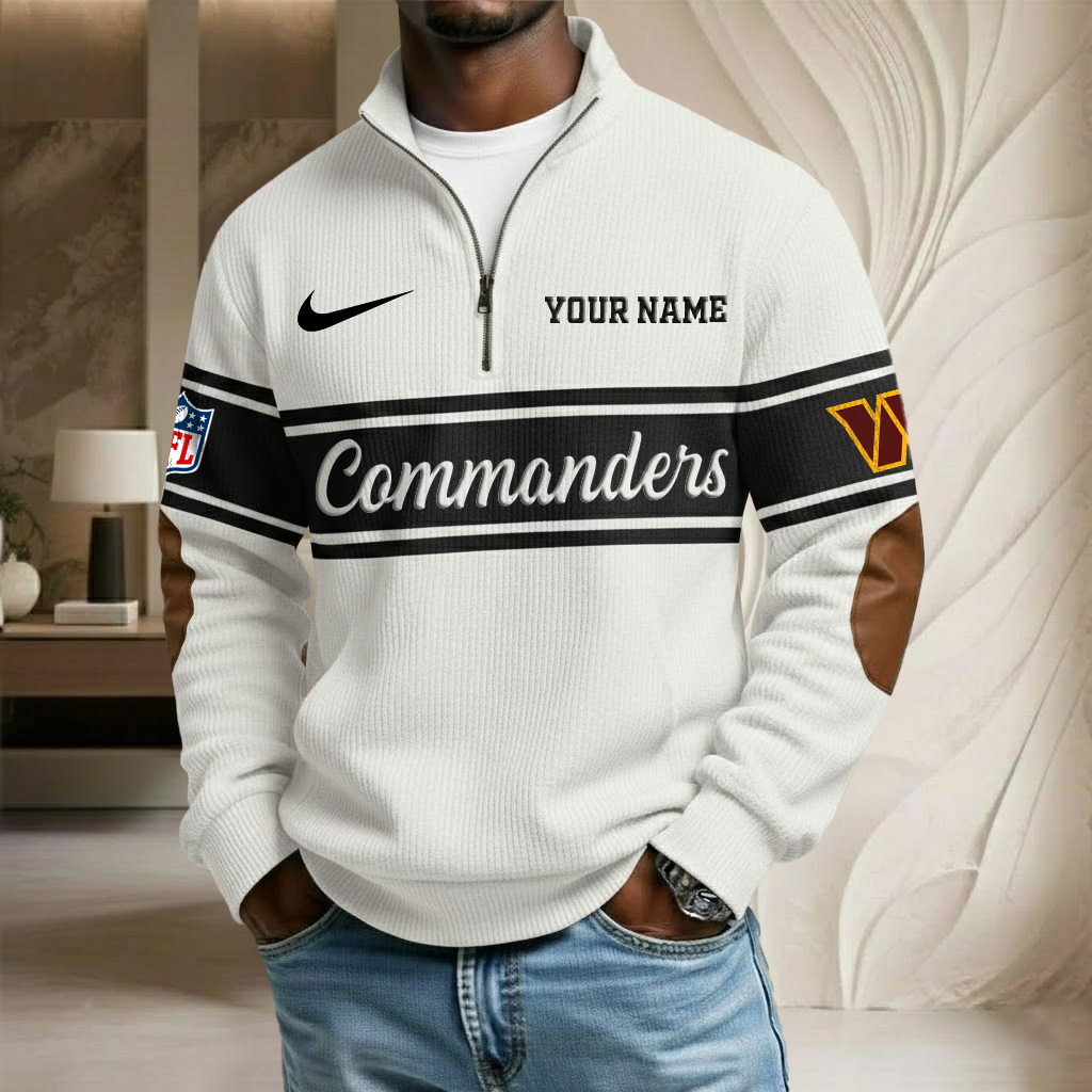 NFL x WAS Custom Name Stand Collar Half-zip Sweatshirt HLP HLPHUONG