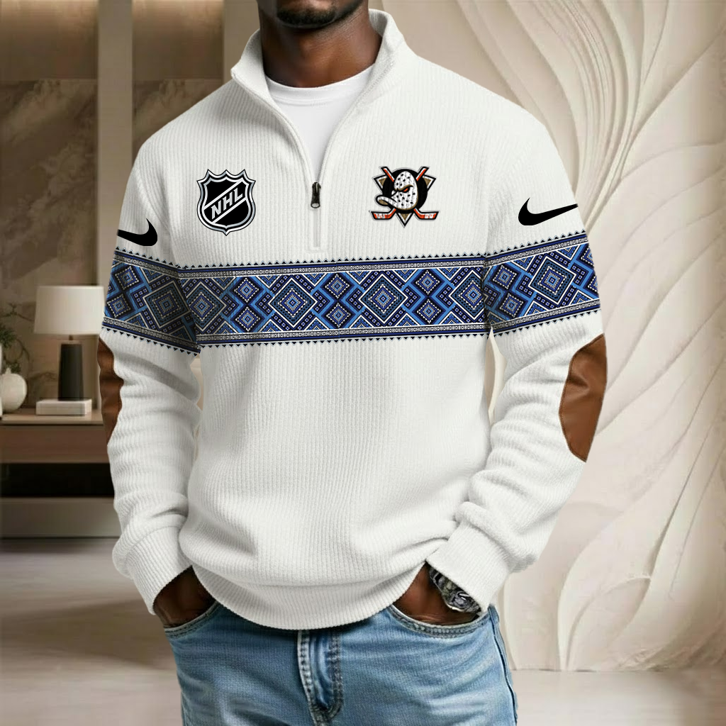 NHL x AD Stand Collar Half-zip Sweatshirt HLP HLPHUONG