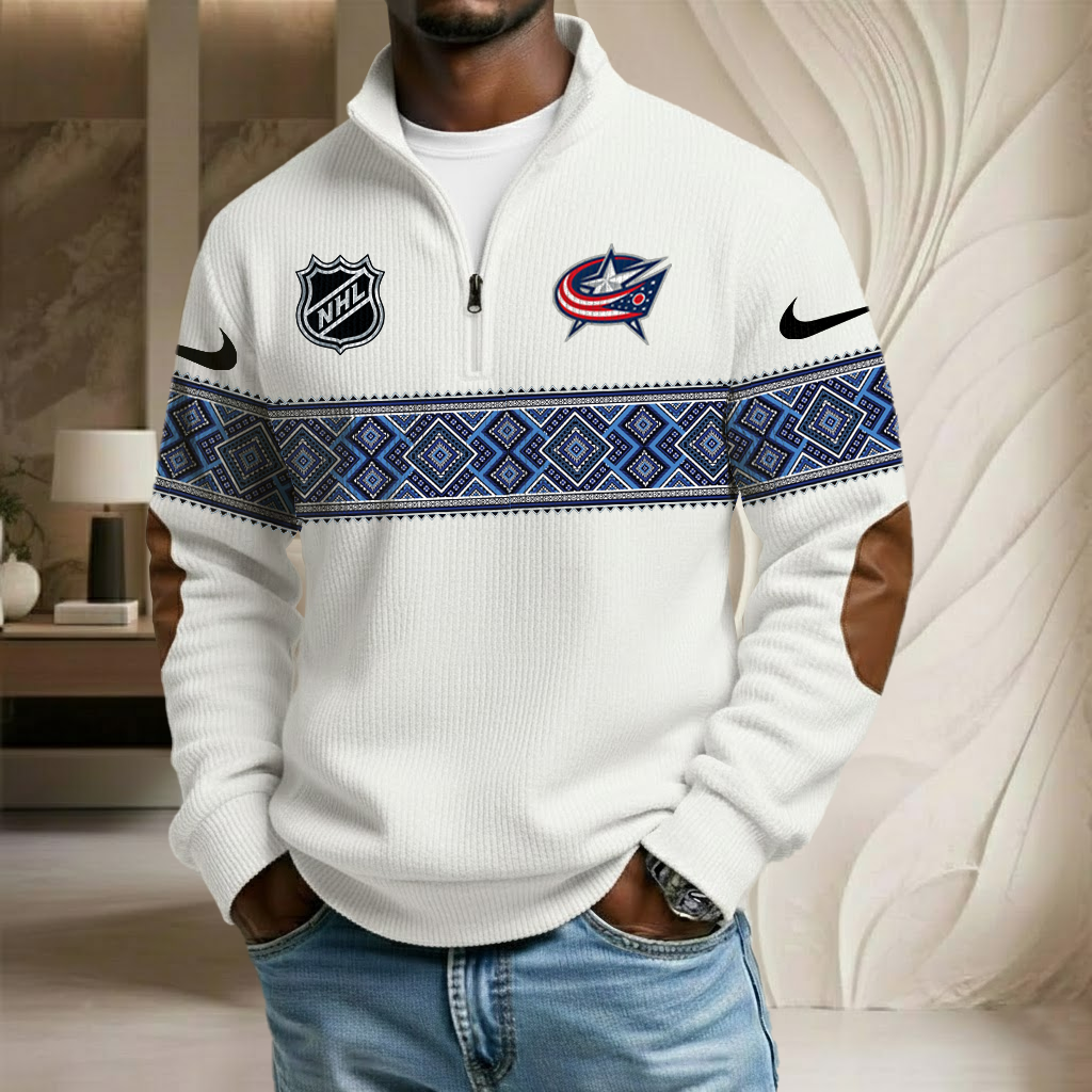 NHL x CBJ Stand Collar Half-zip Sweatshirt HLP HLPHUONG
