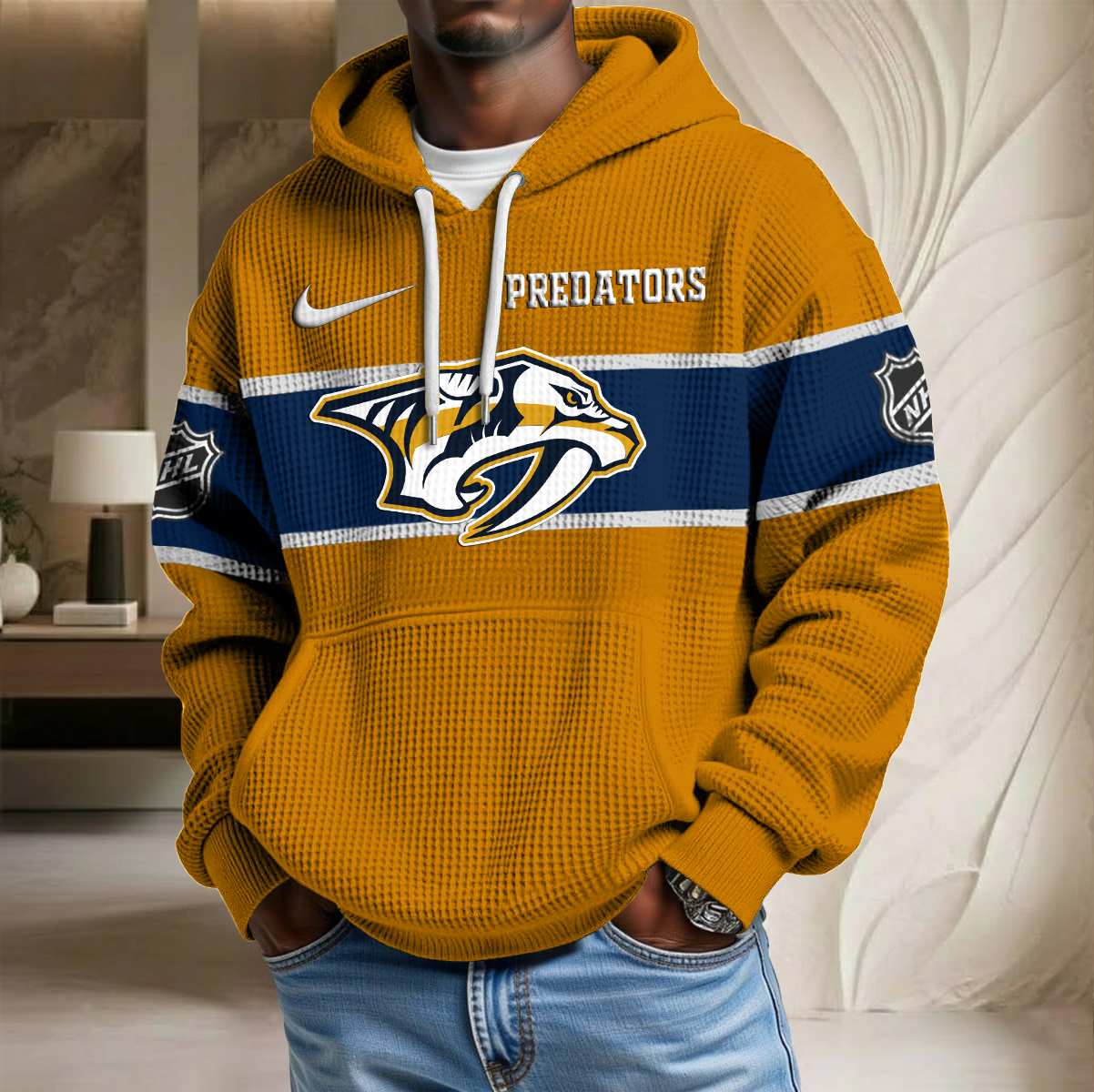 NHL x NAS Hockey Waffle Hoodie HLP HLPHUONG