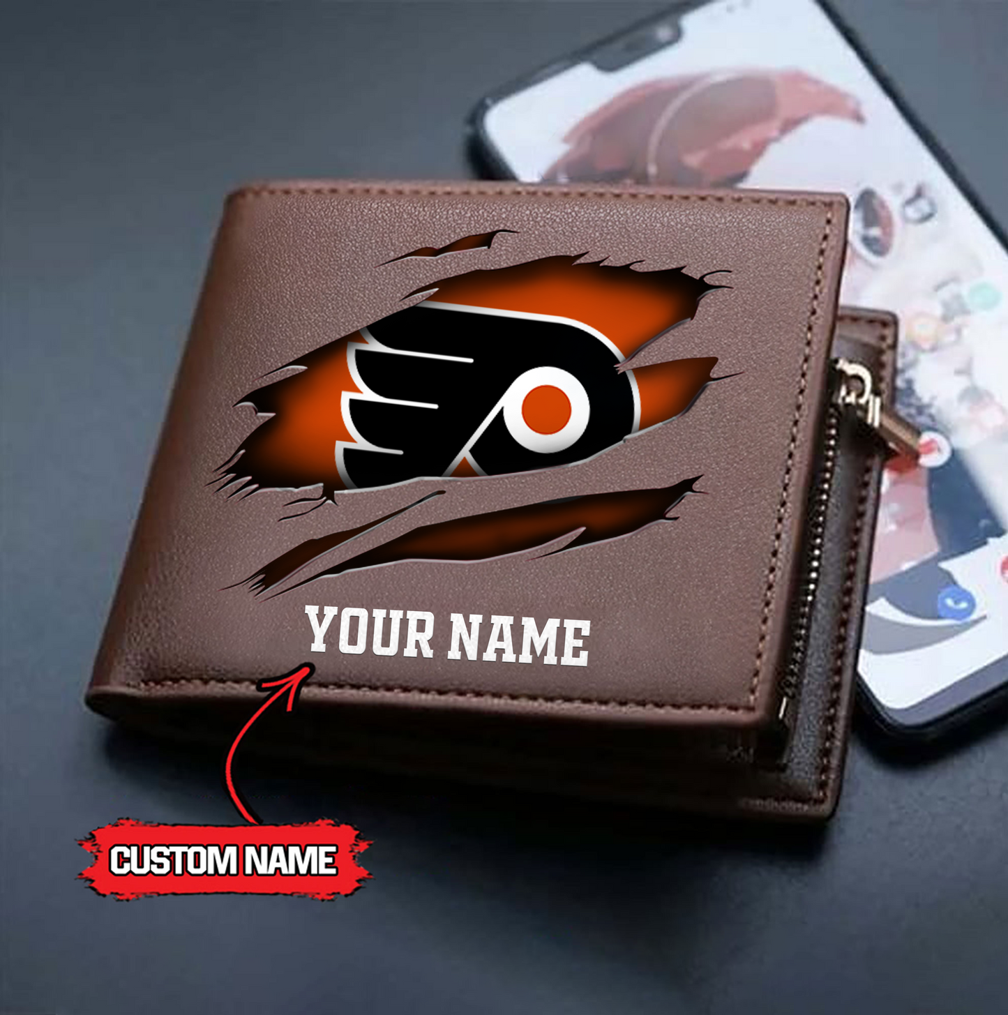 NHL x PF Custom Name Leather Wallet HLP HLPHUONG