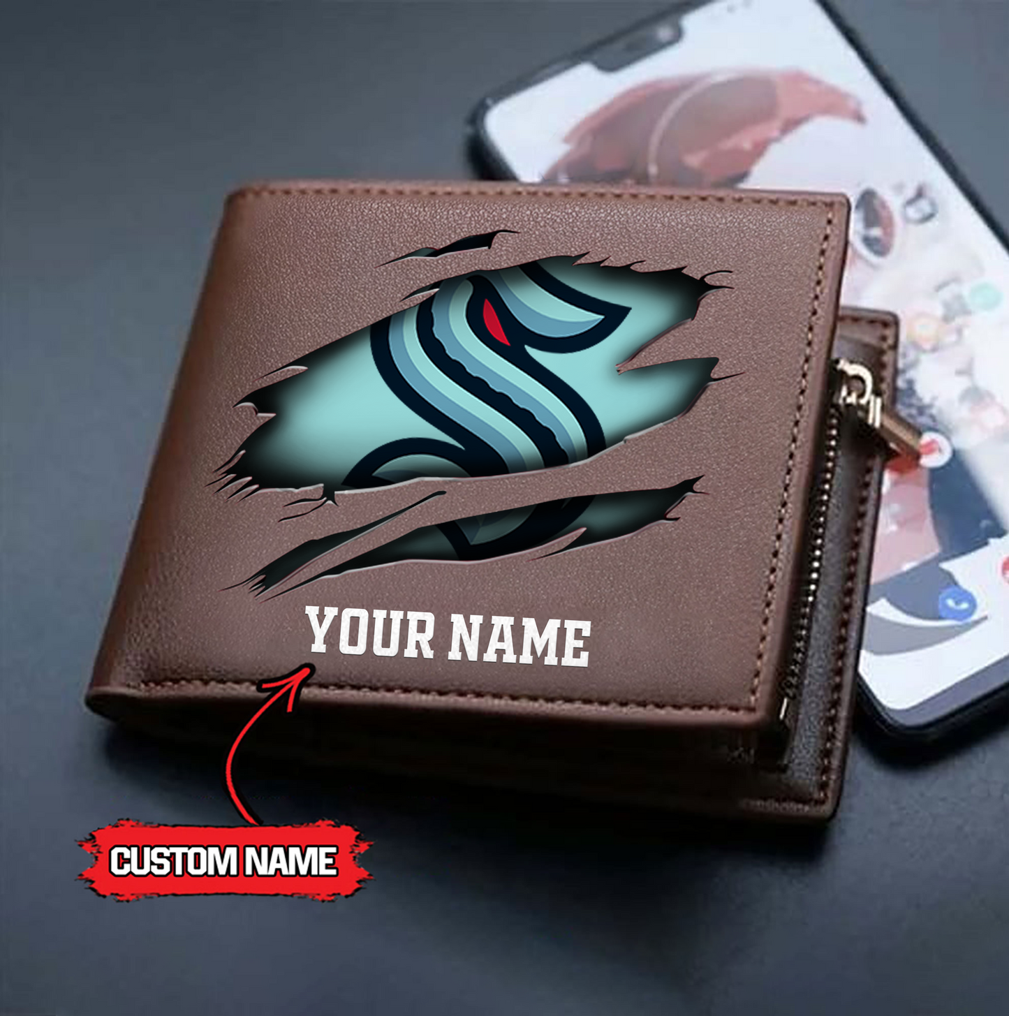 NHL x SK Custom Name Leather Wallet HLP HLPHUONG