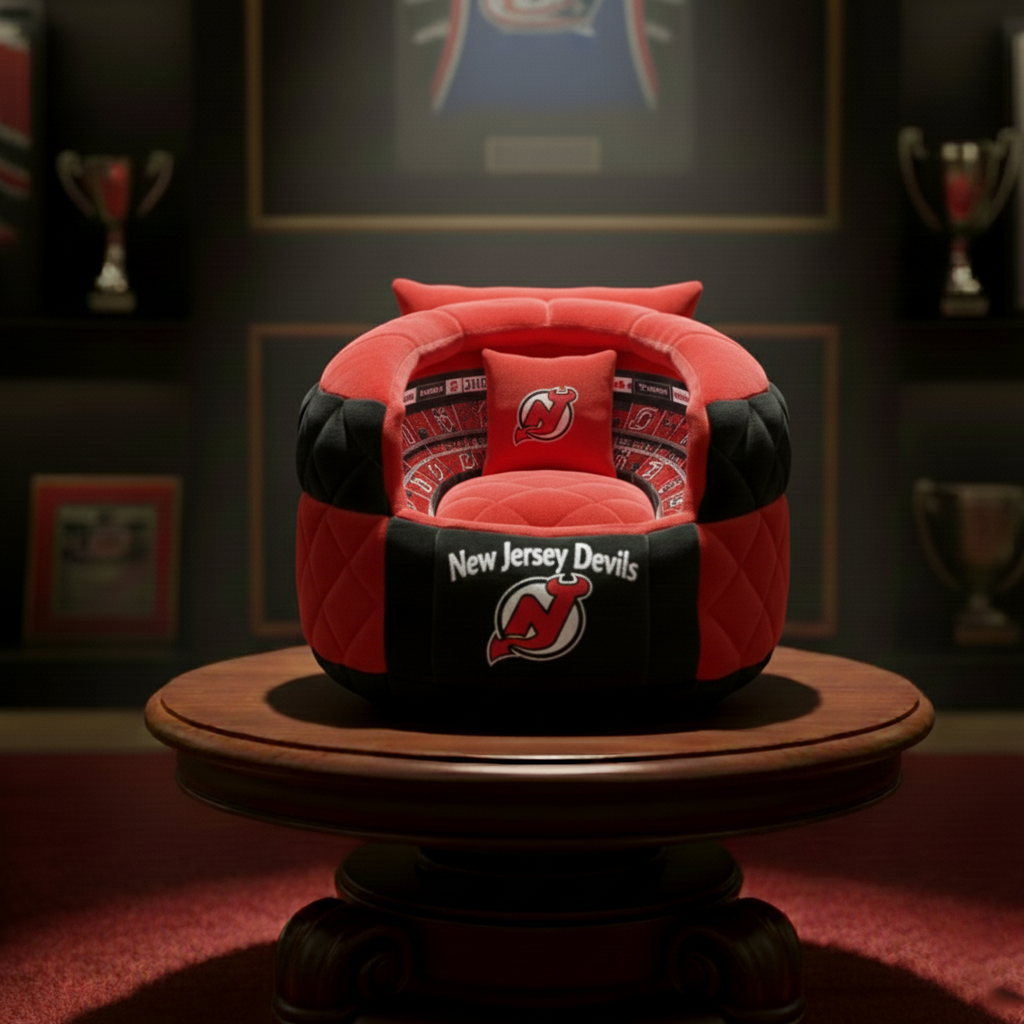 NJD x NHL Sport Stadium Custom Shaped Pillow - Personalized Gifts For Sport Lovers NAK CTKT