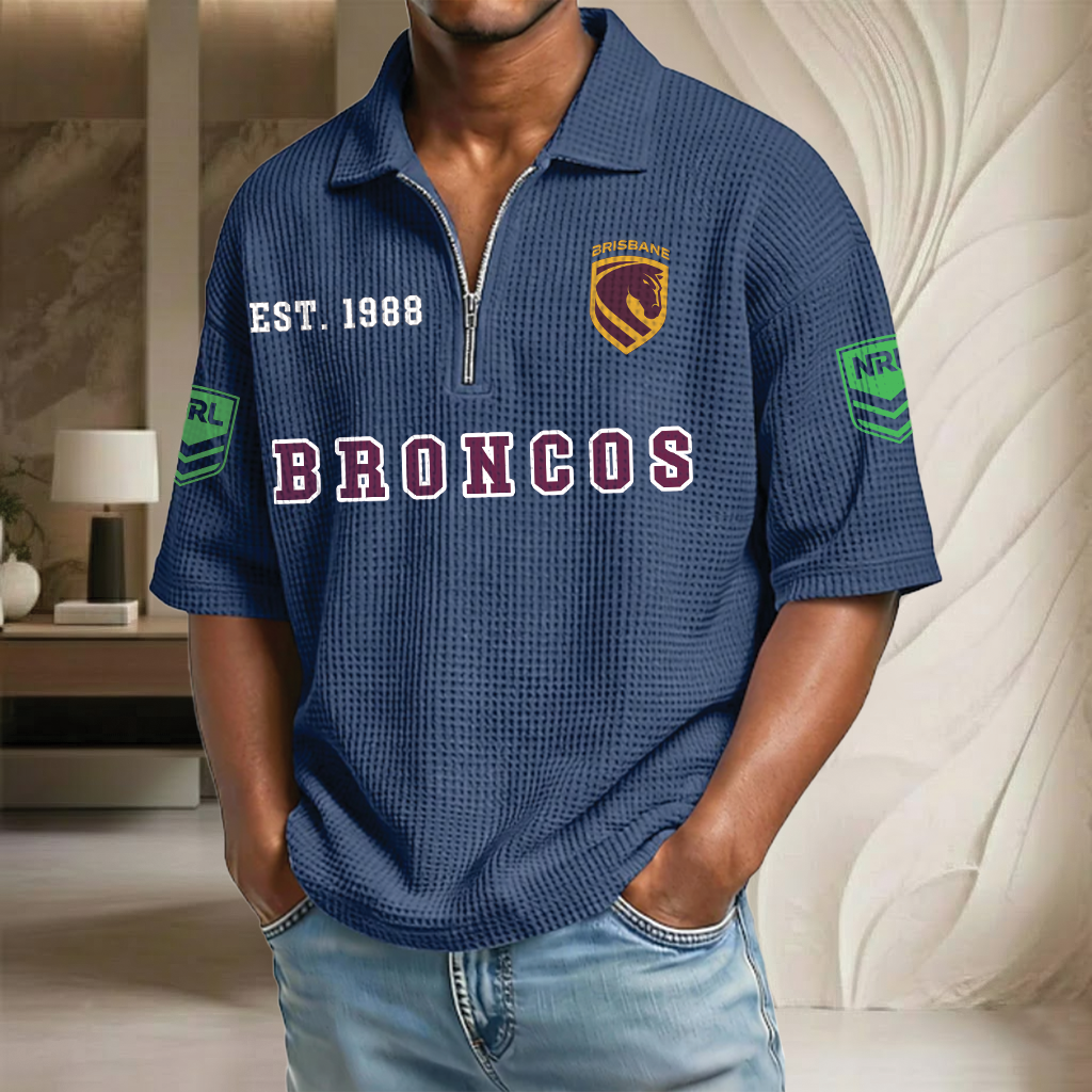 NRL x BB EST Waffle Half-Zip Polo Shirt HLP HLPHUONG