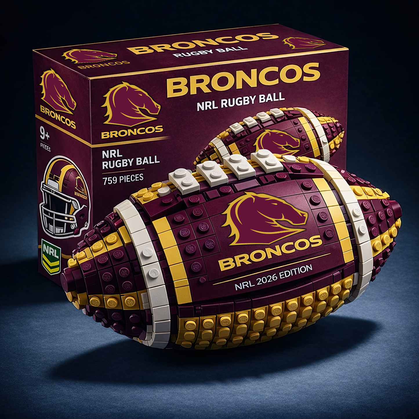 NRL x BB Rugby Ball Building Block Set NAK TTV