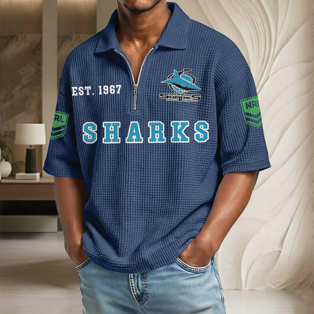 NRL x CSS EST Waffle Half-Zip Polo Shirt HLP HLPHUONG