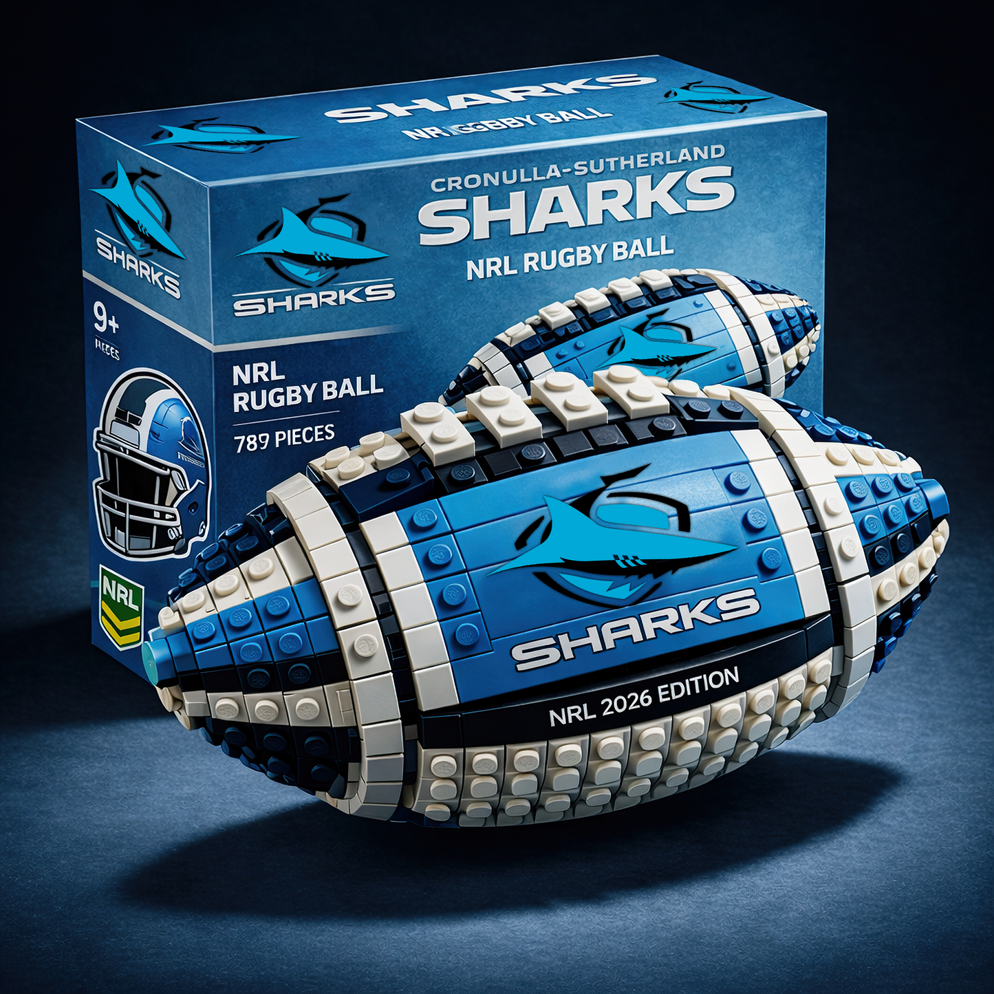 NRL x CSS Rugby Ball Building Block Set NAK TTV
