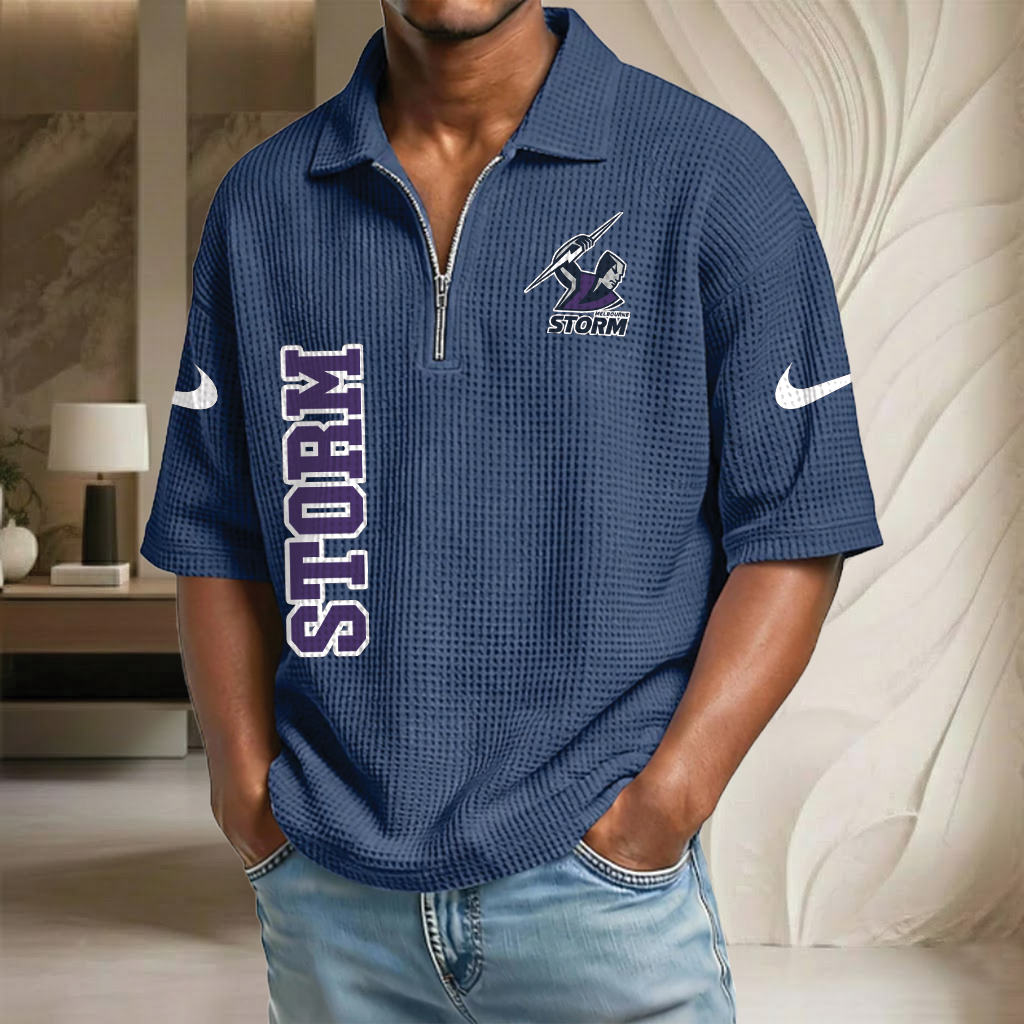 NRL x MS Waffle Half-Zip Polo Shirt HLP HLPHUONG