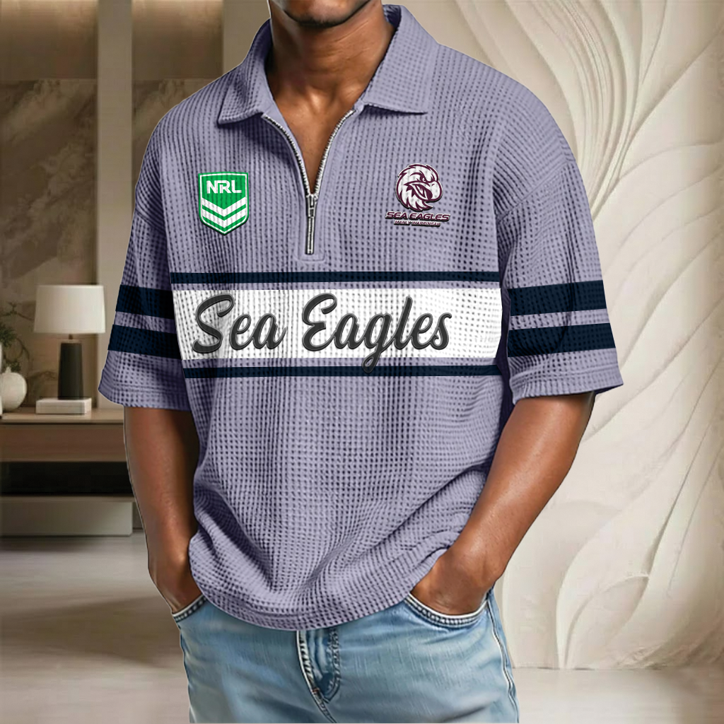 NRL x MWSE Waffle Half-Zip Polo Shirt HLP HLPHUONG
