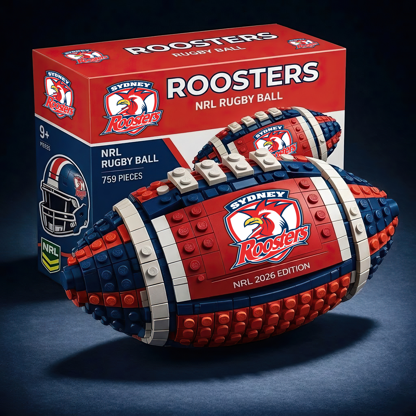 NRL x SR Rugby Ball Building Block Set NAK TTV