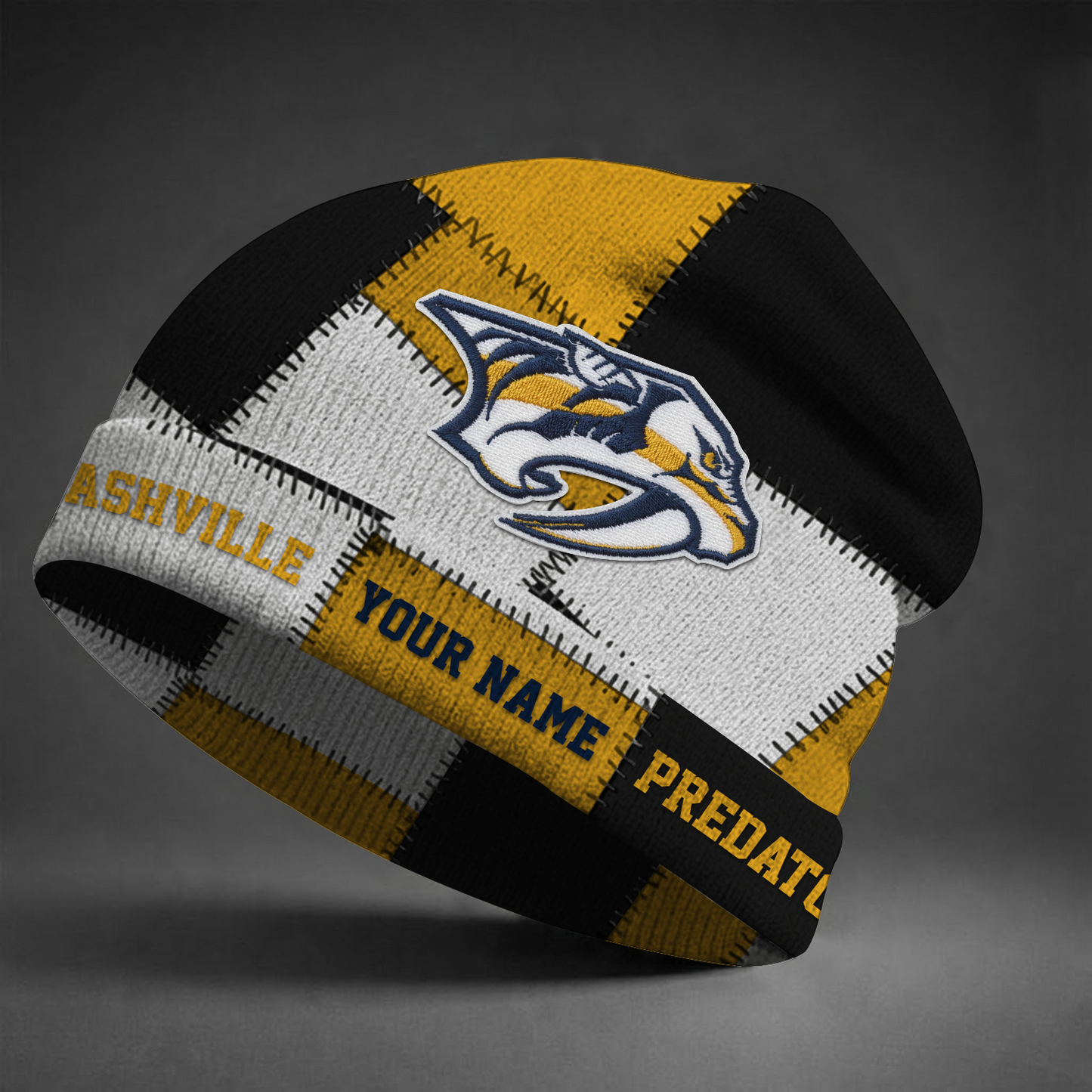 NSH X NHL Custom Name Beanie Hat Gifts For Fans - Limited Edition NAK NHT