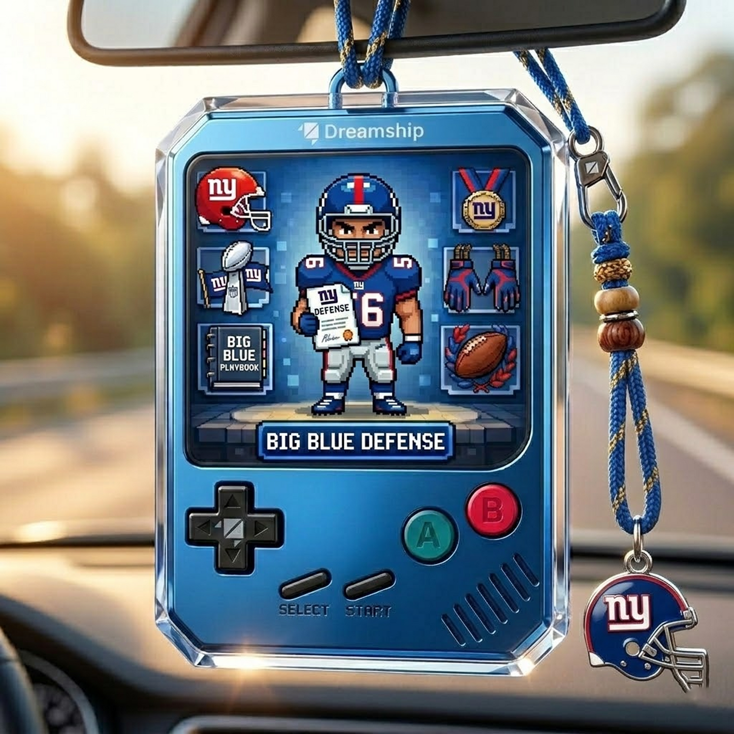 NYG X Classic NFL Football Team Name Car Ornaments NAK NHT
