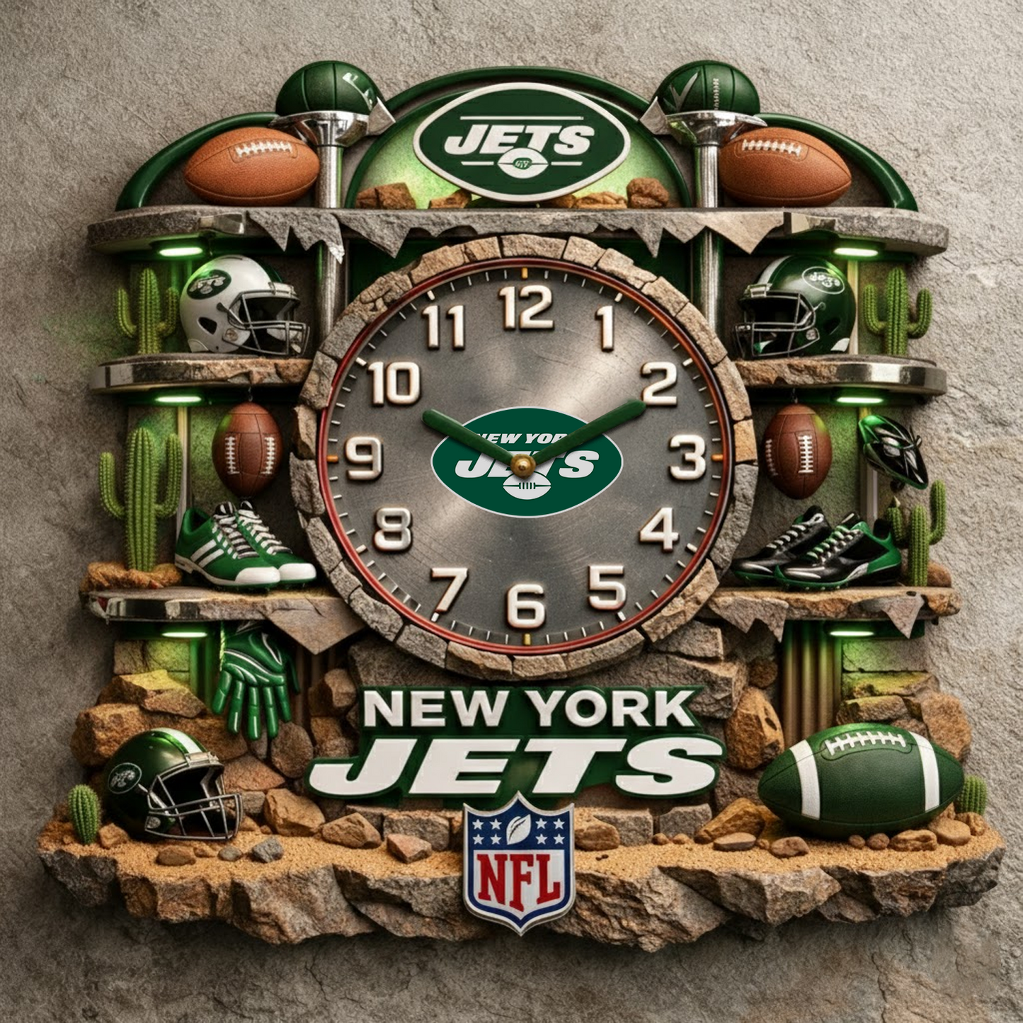 NYJ X NFL Master Arena Clock NAK NHT