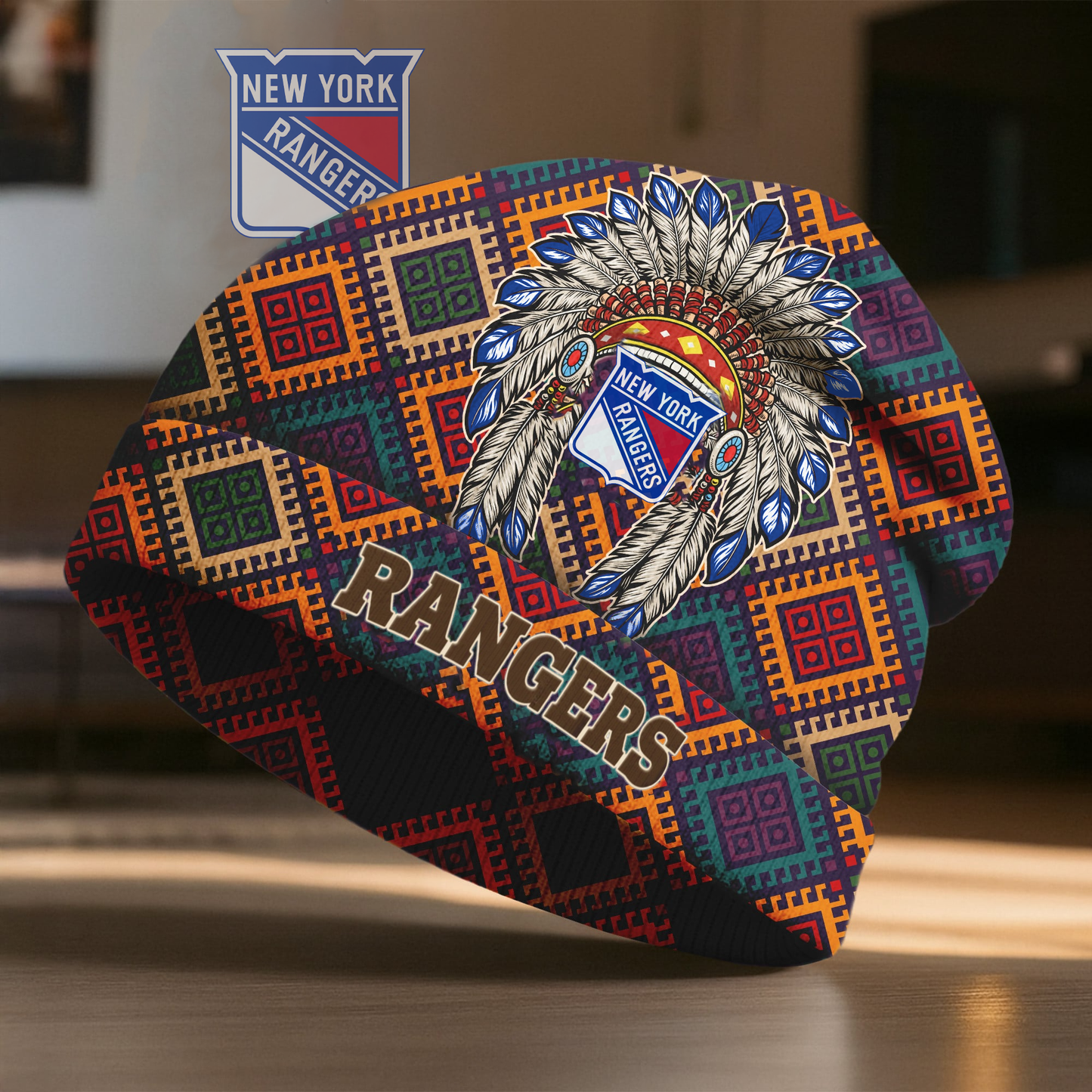 NYR x Premium NHL Native American Heritage Beanie Hat NY NAK CTKT