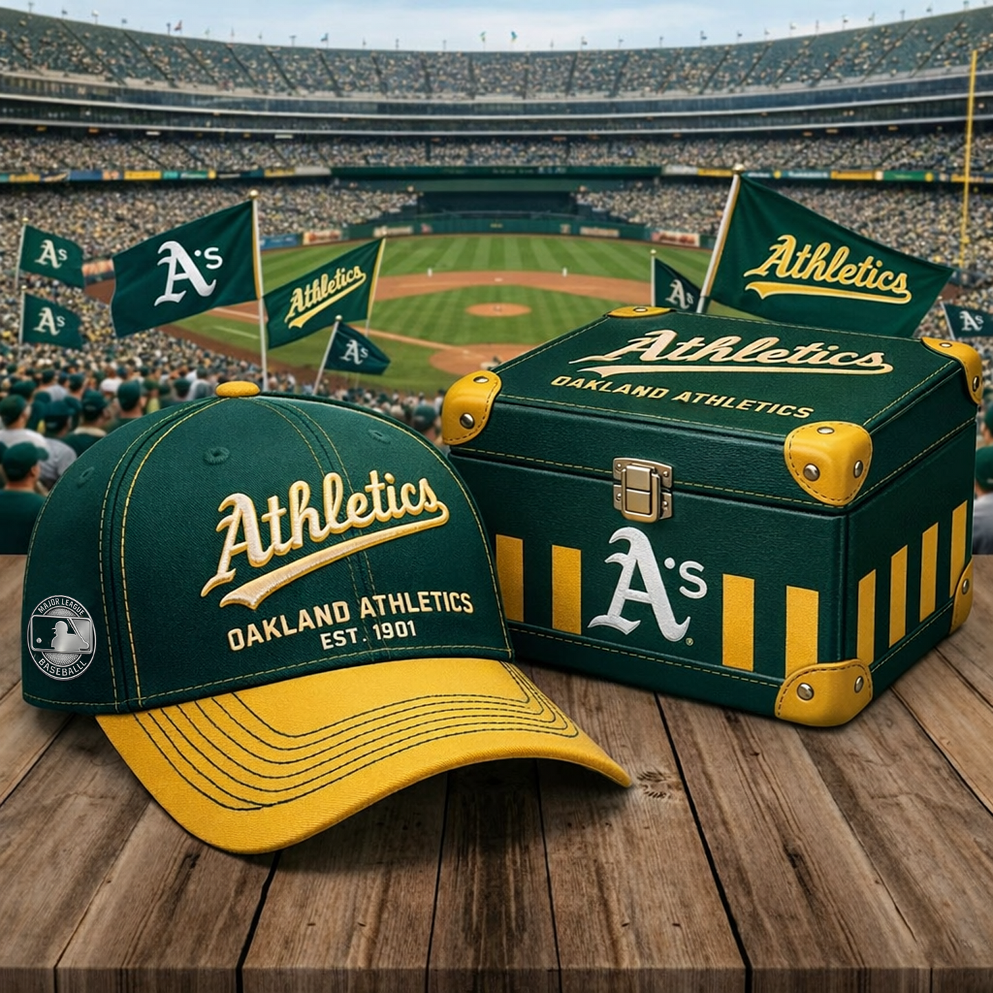 OAK X MLB Premium Baseball Fan Cap NAK NHT