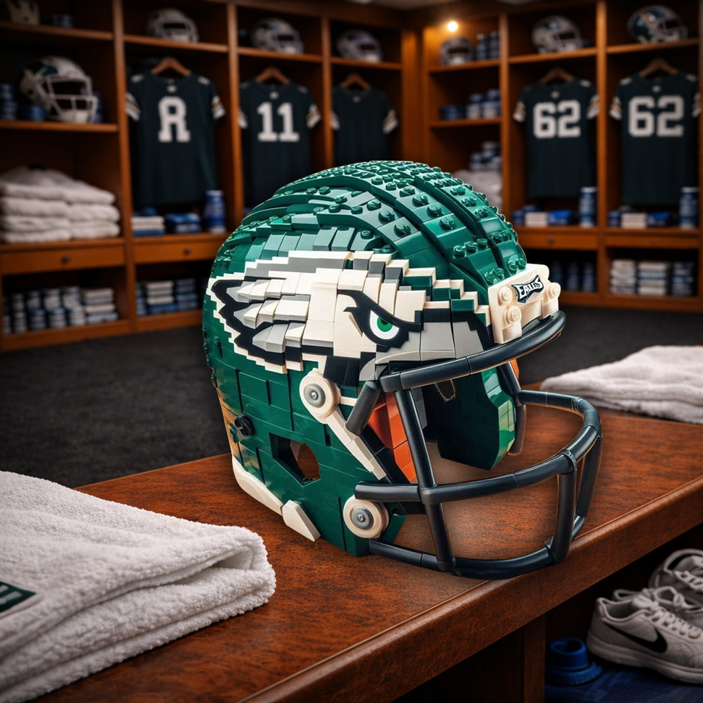 PE x NFL Teams Helmets Armed With Lego-Like Blocks DDT CTND
