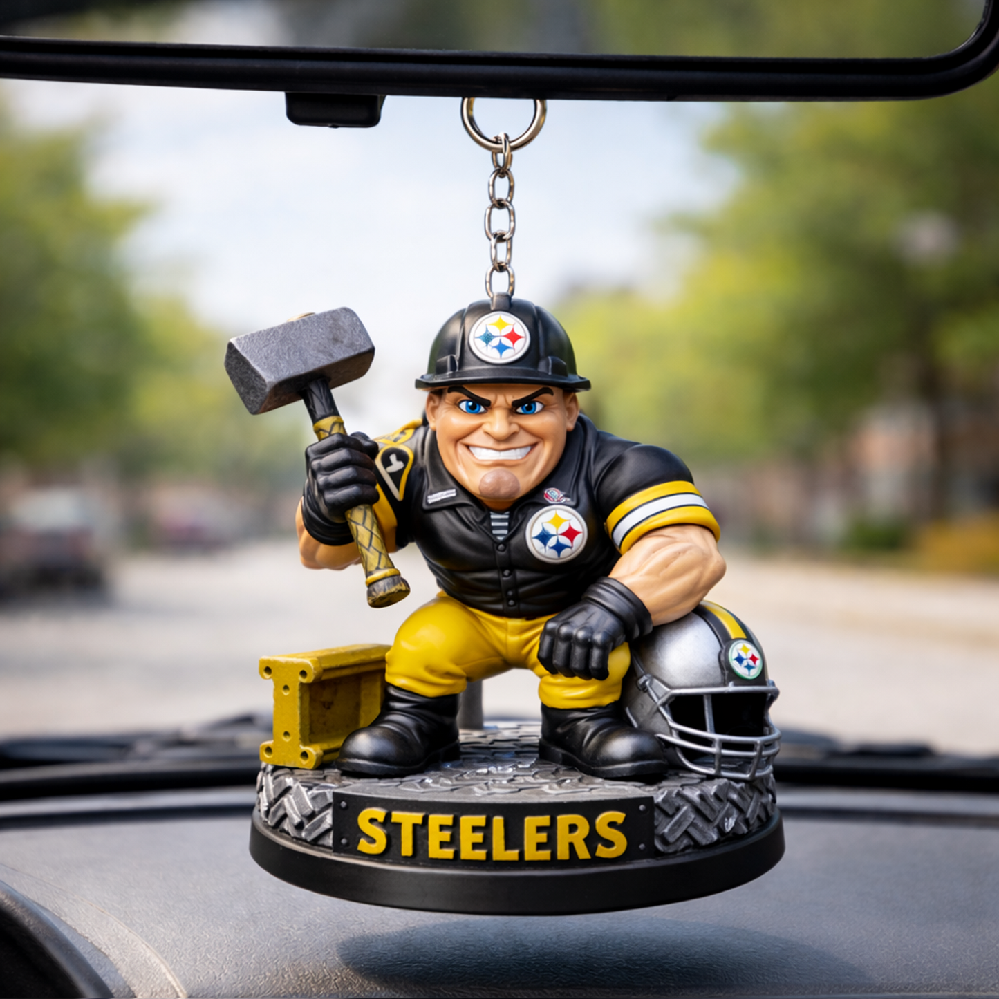 PIT X NFL Football Mascot Car Hanging Ornament NAK NHT