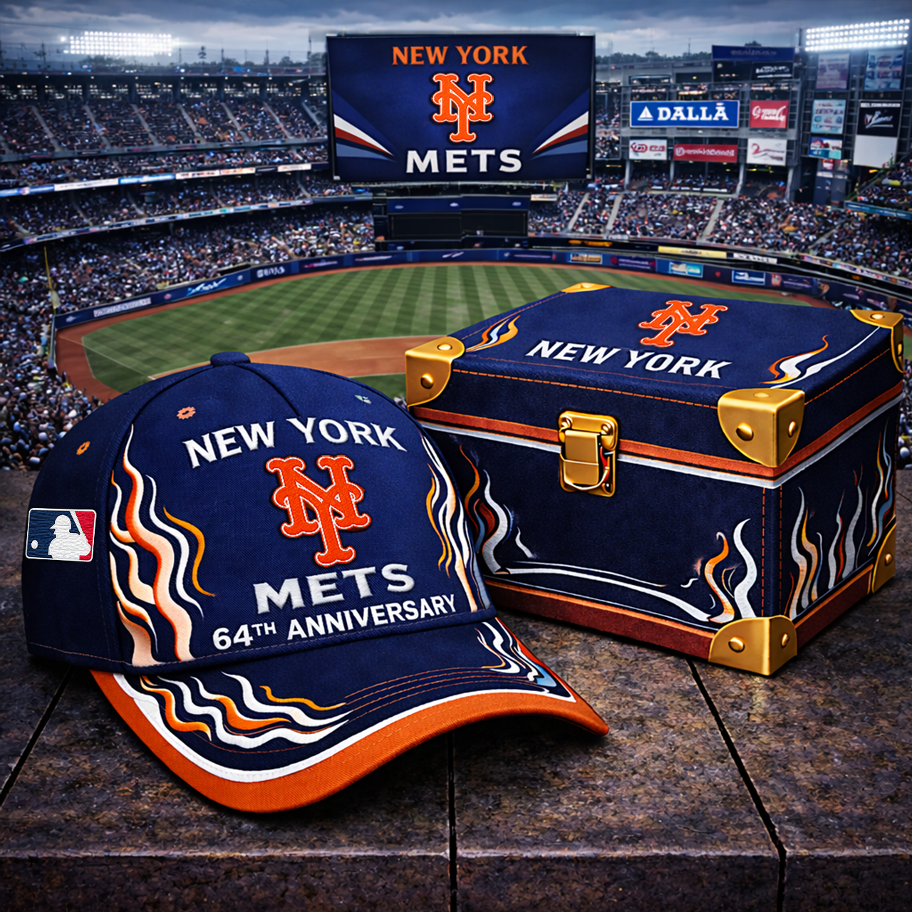 Premium MLB NYM Anniversary Flame Edition Cap V8 NMD TTV