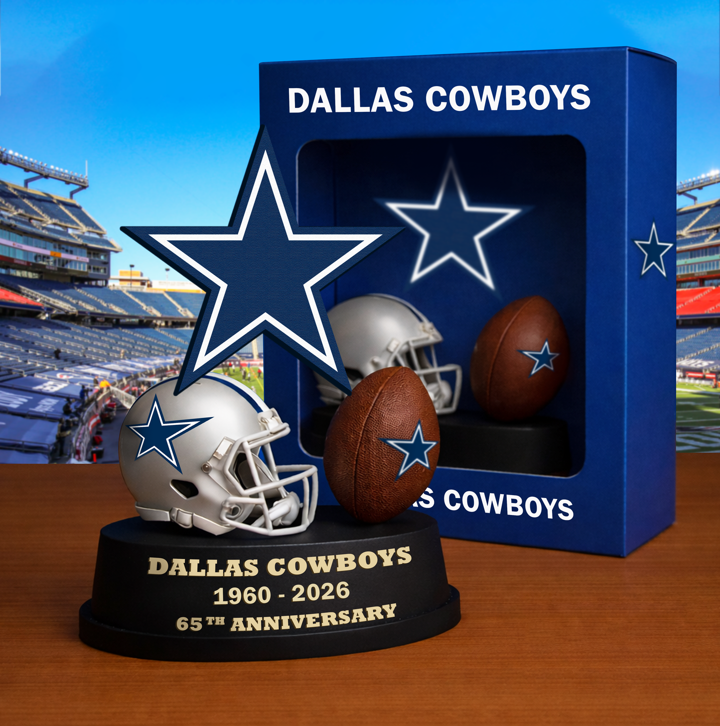PREMIUM NFL X DC Helmet & Ball Showcase NAK VHM 280226