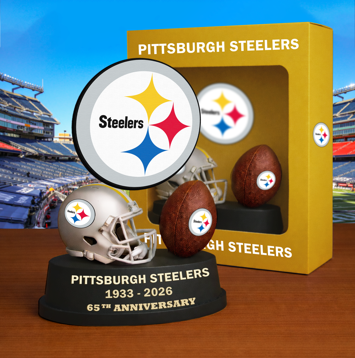 PREMIUM NFL X PIT Helmet & Ball Showcase NAK VHM 280226