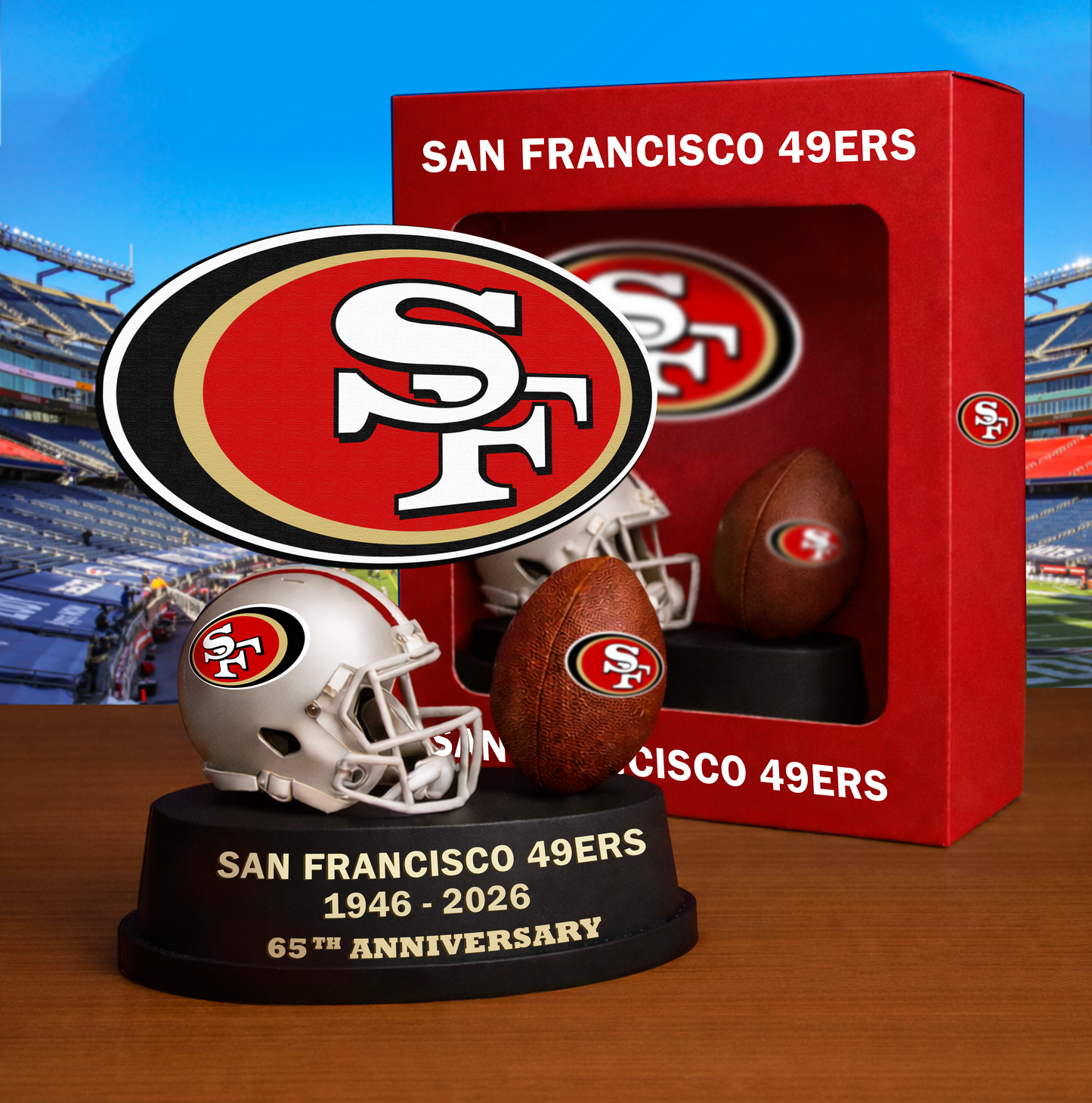 PREMIUM NFL X S49 Helmet & Ball Showcase NAK VHM 280226
