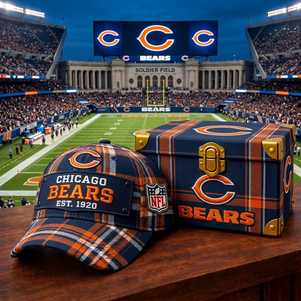Premium NFL CHI Heritage Plaid Vintage Cap V14 NMD CTKT