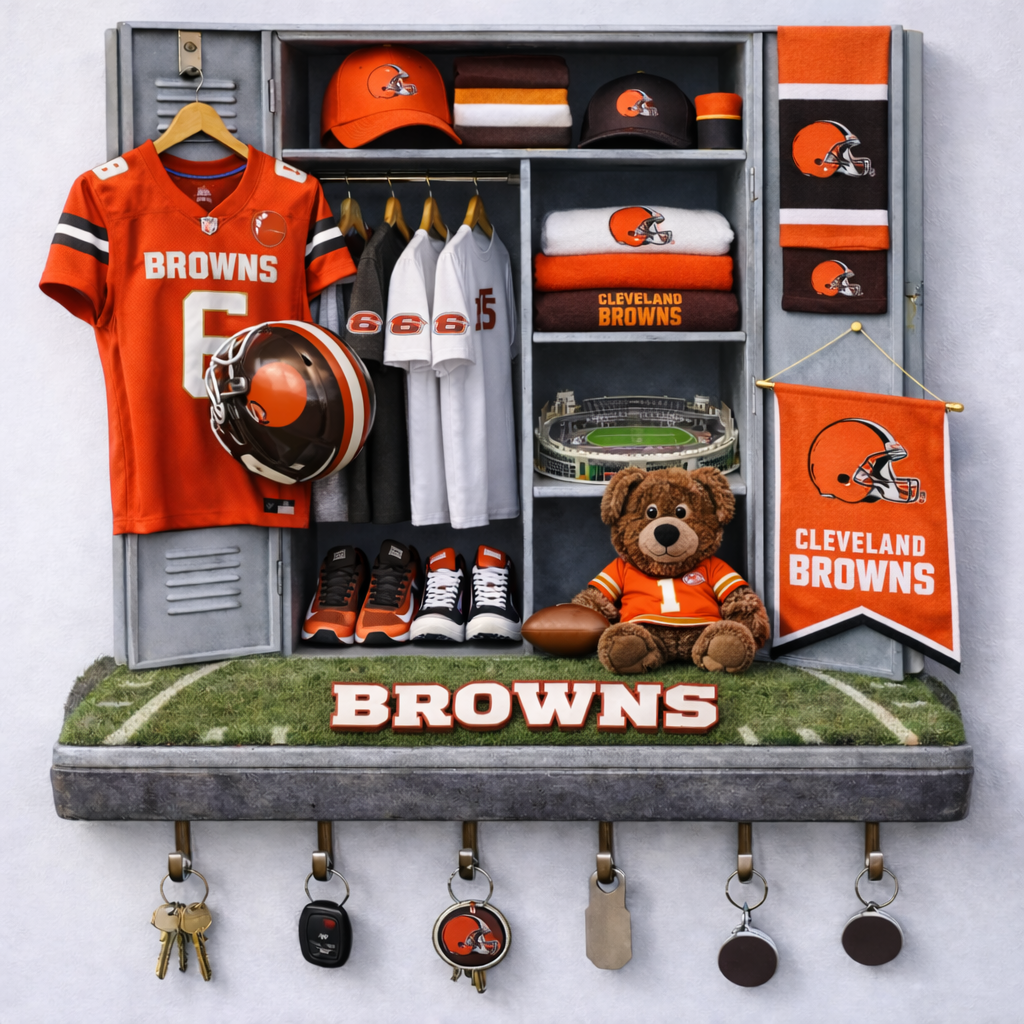 Premium NFL CLE Locker Key Holder V2 NMD TTV