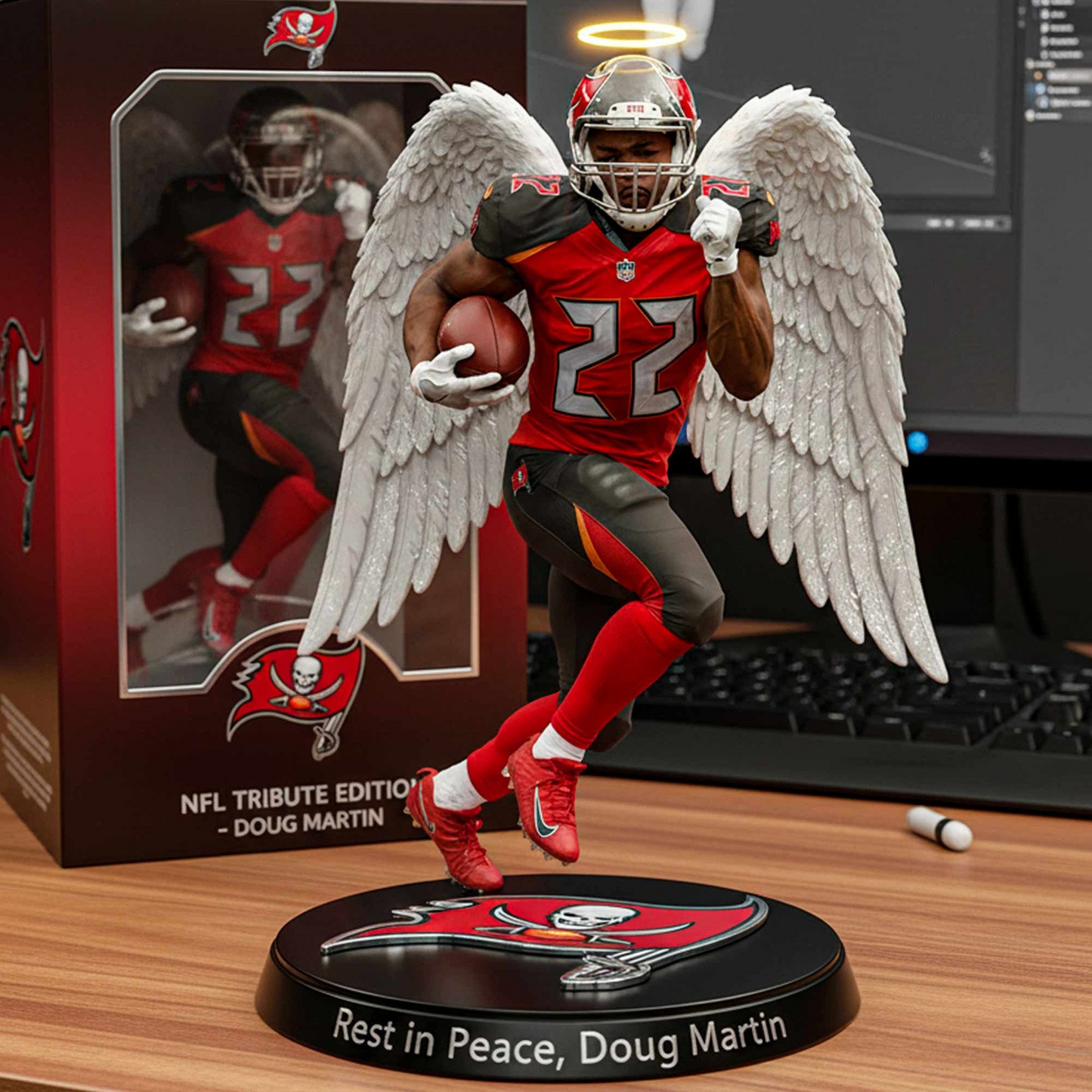 Premium NFL In Memory Of Doug Martin Acrylic Plaque V2 NMD TTV